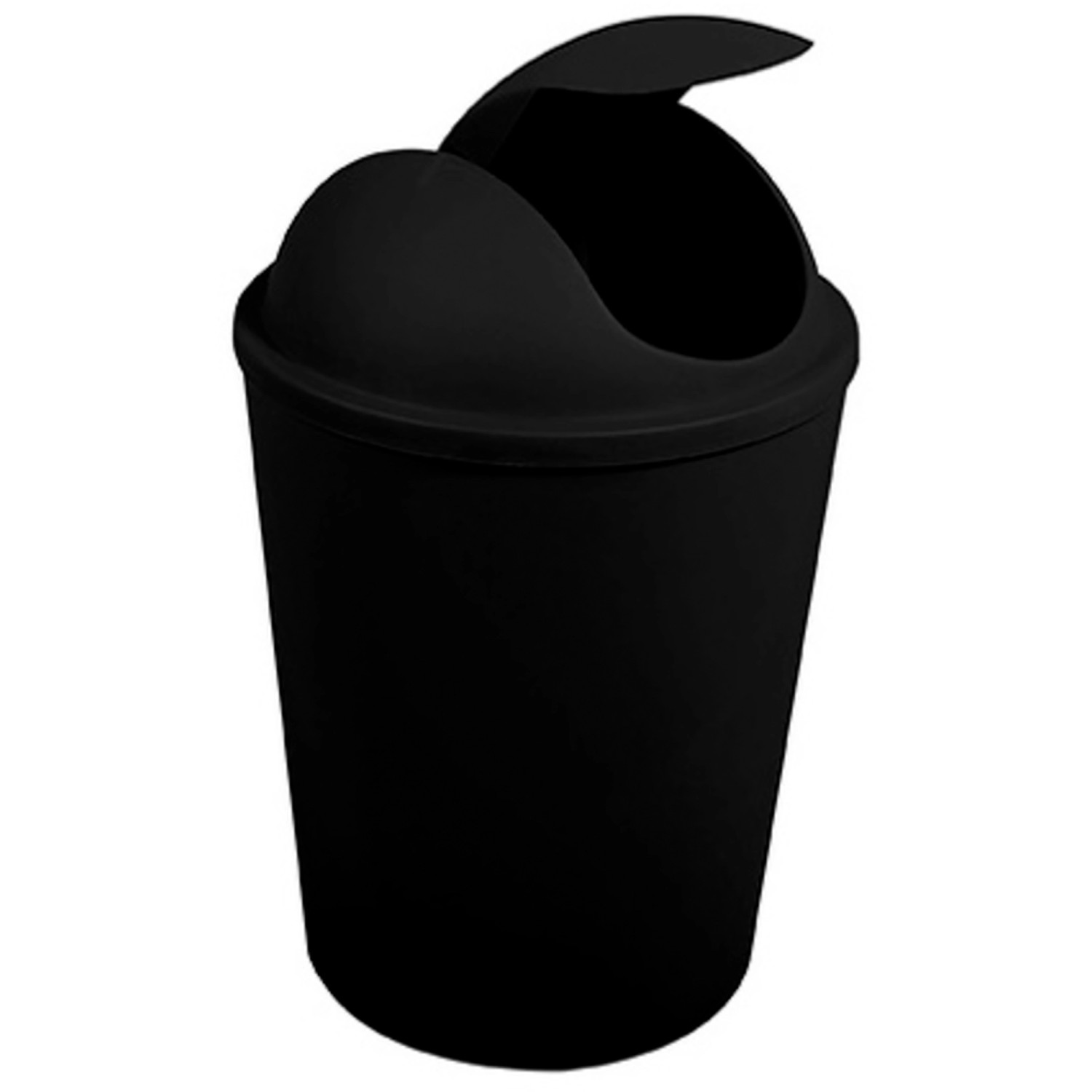 MSV Mülleimer mit Schwingdeckel Ako 5,5 l Schwarz