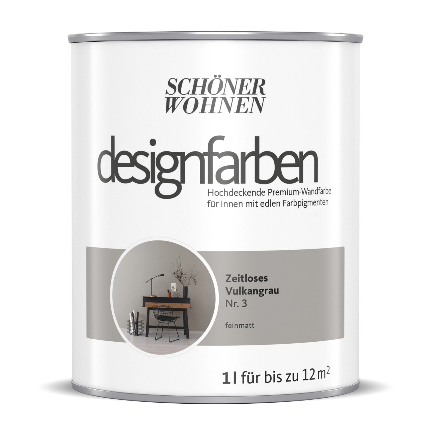 Schöner Wohnen Designfarben Zeitloses Vulkangrau 1 l