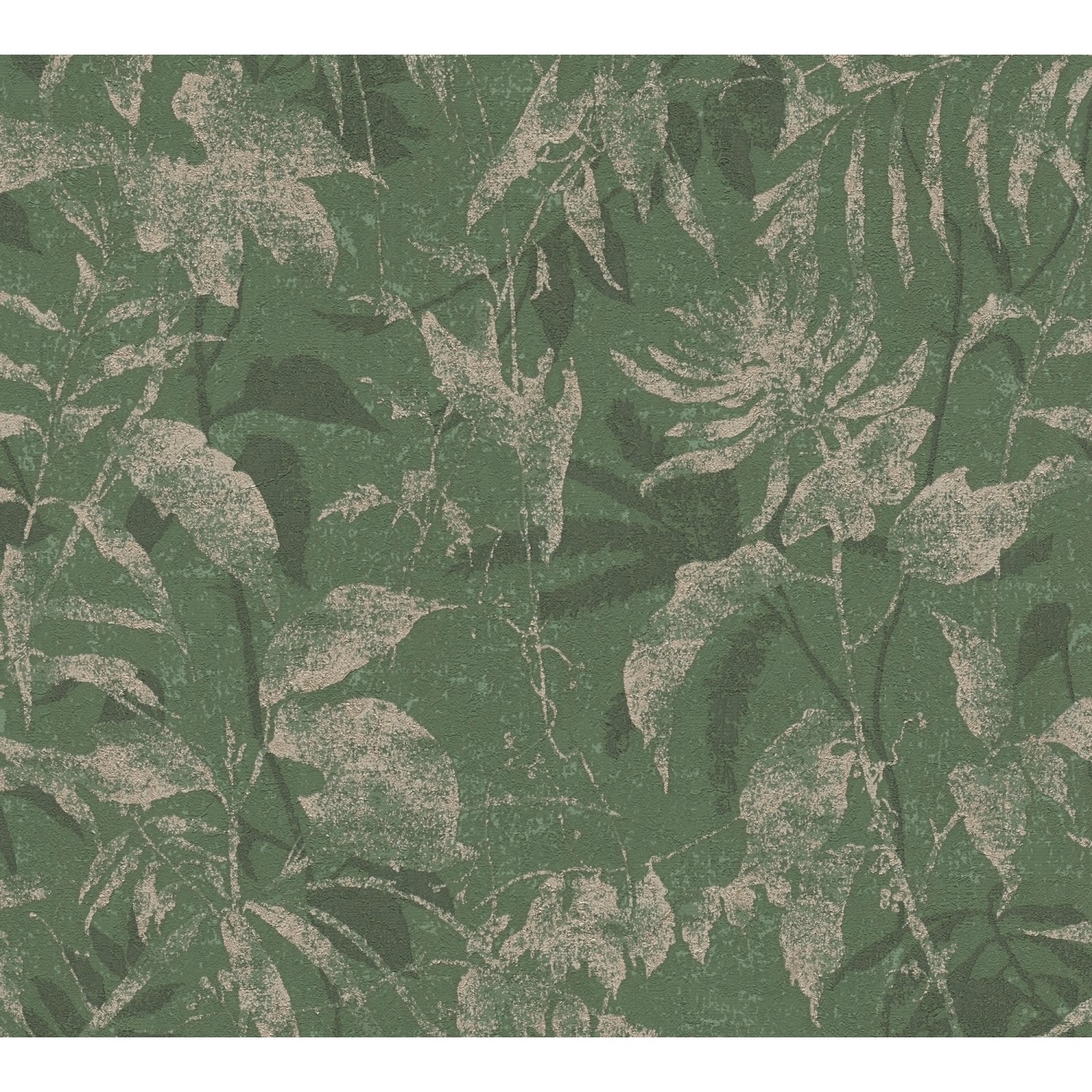 A.S. Creation Vliestapete Blätter Dschungel 10,05 m x 0,53 m Grün-Gold FSC®