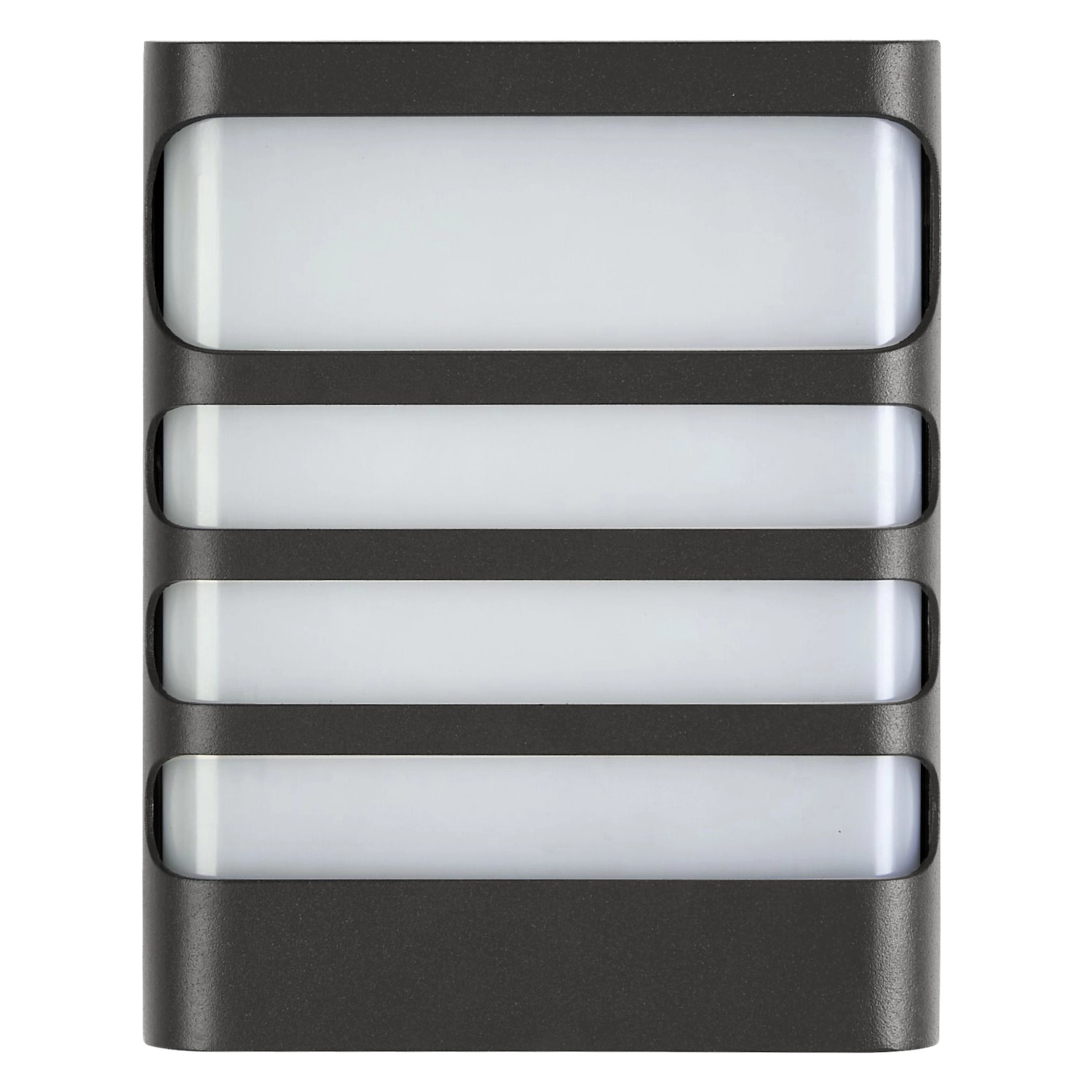 E2 Elektro Wandleuchte Vega Anthrazit 20 cm x 6,2 cm x 16 cm