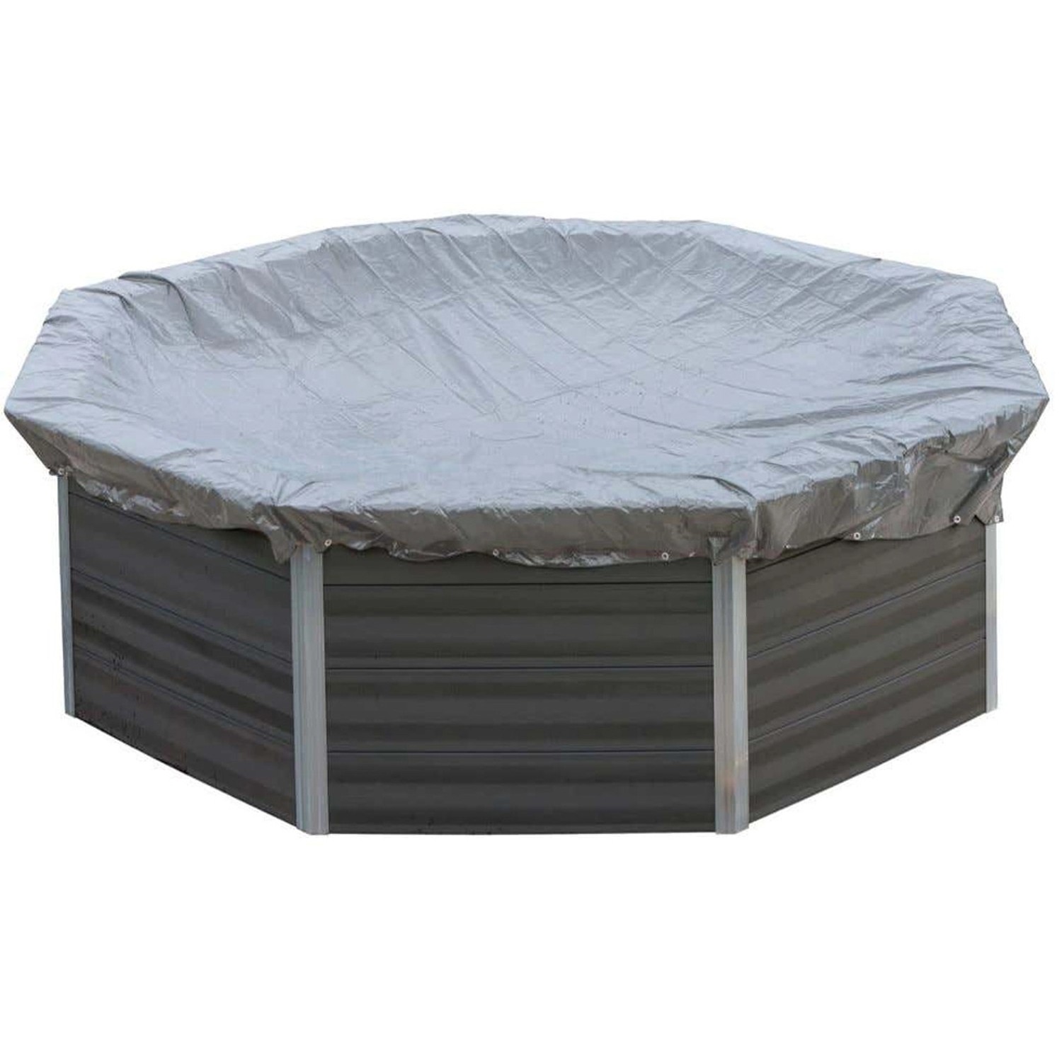 Poolcrew Winterabdeckplane für WPC Pool Santorin