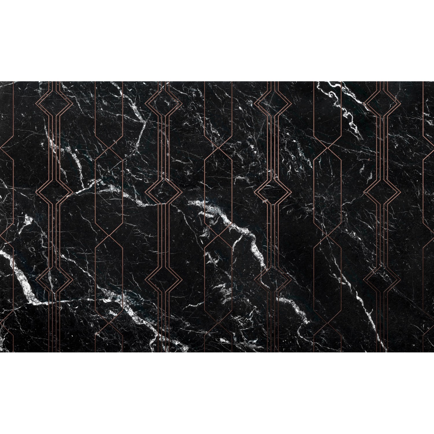 Komar Fototapete Vlies Marble Black 400 x 250 cm