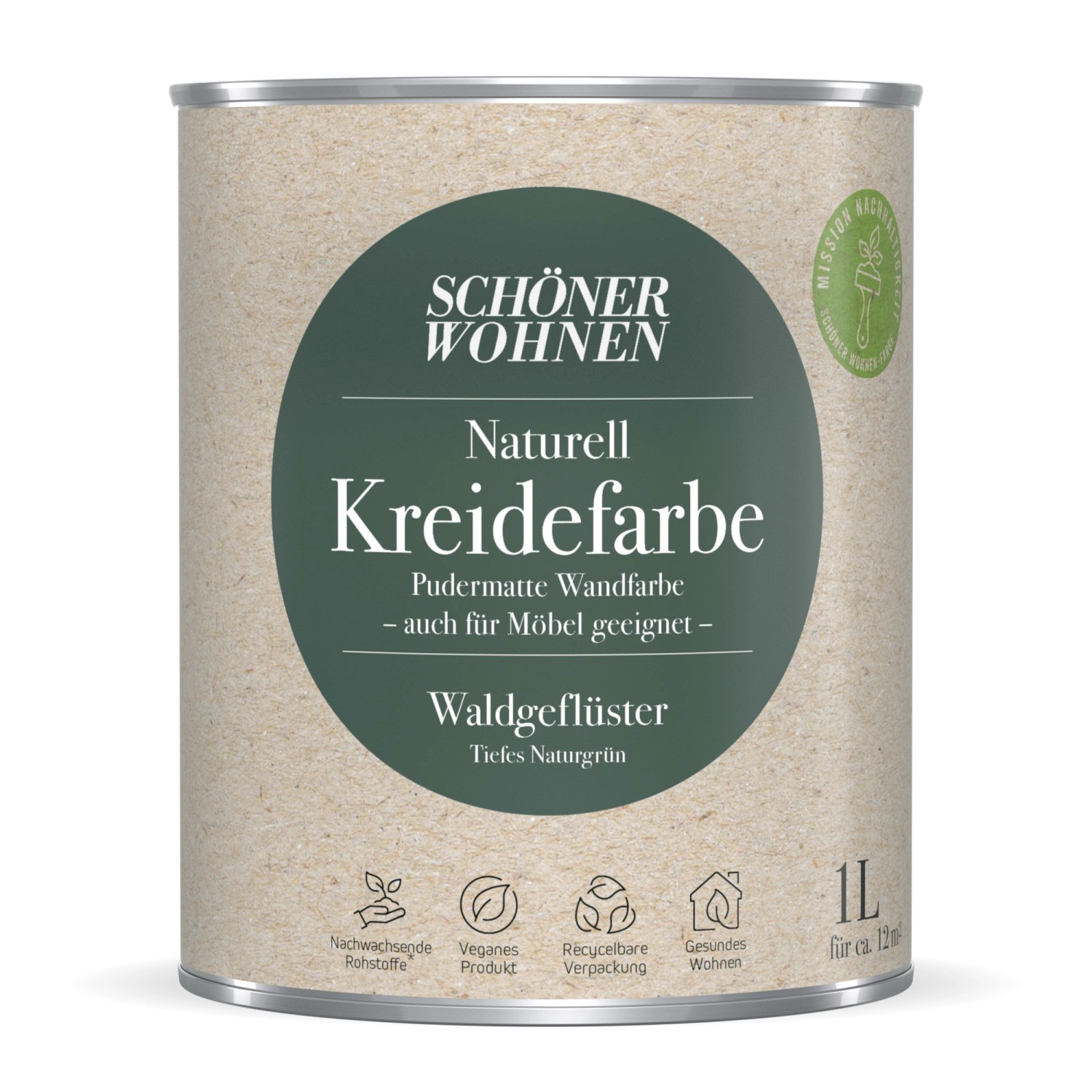 Schöner Wohnen Kreidefarbe Naturell Waldgeflüster 1 l
