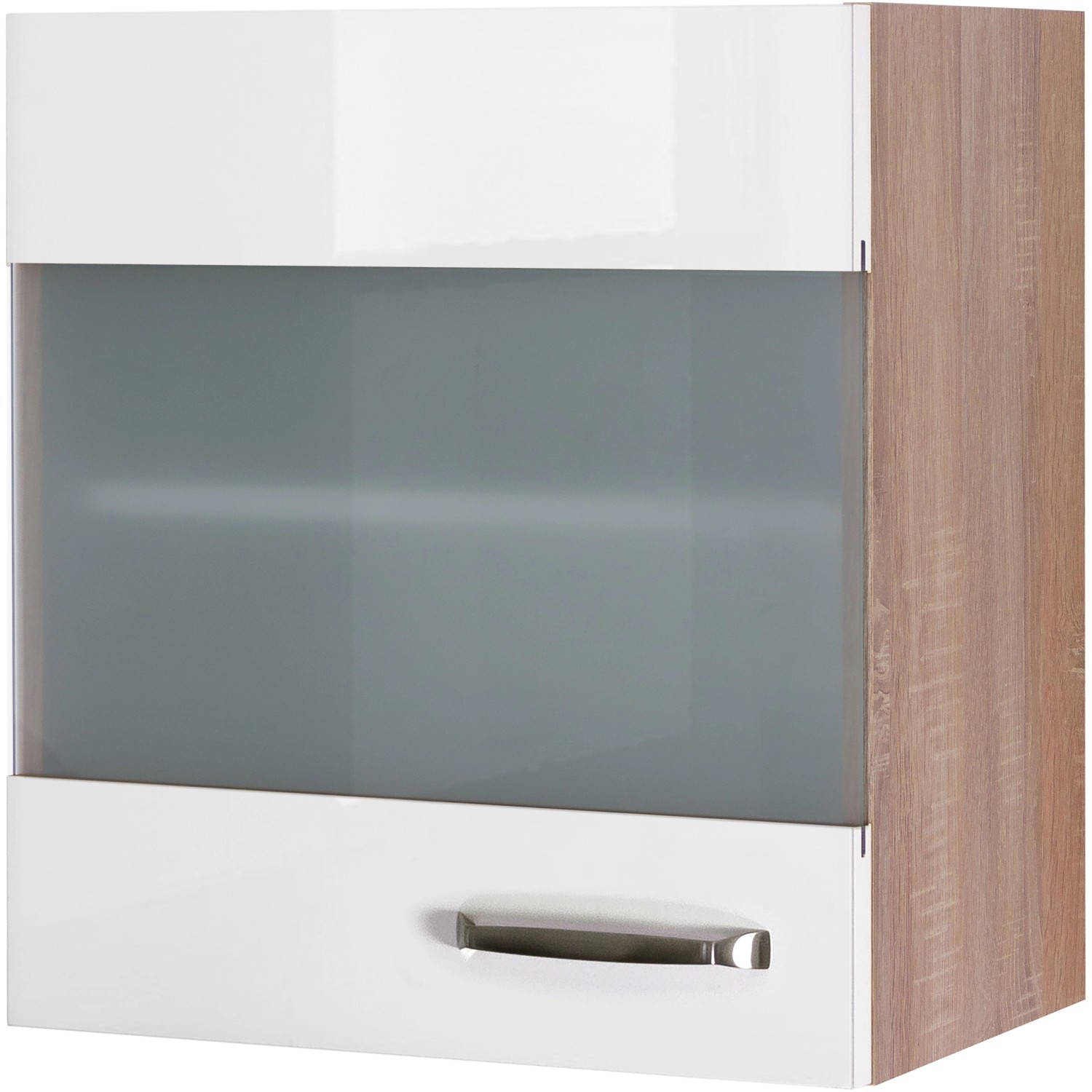 Flex-Well Exclusiv Küchen-Hängeschrank Valero 50x55cm Hgl.-Weiß-Sonoma Eiche