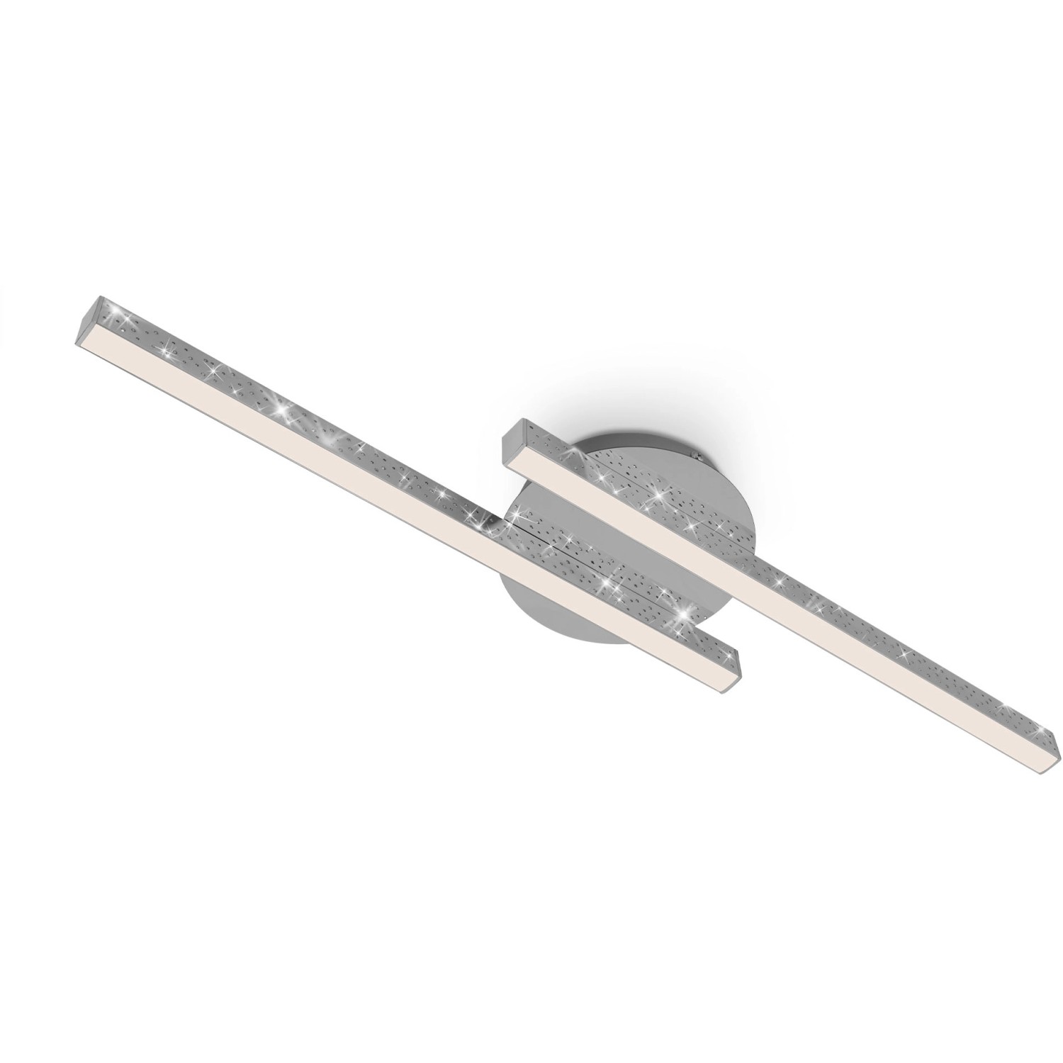 Brilo LED-Deckenleuchte Rey 2-flammig Chrom