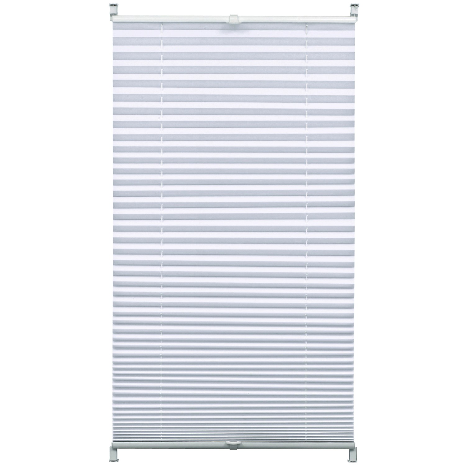 Gardinia EasyFix Plissee mit 2 Bedienschienen 70 cm x 130 cm Weiß