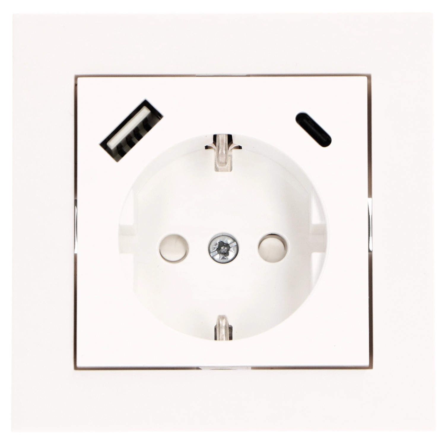 ProCharge Steckdose 1xUSB A + 1xUSB C markenkompatibel Weiß