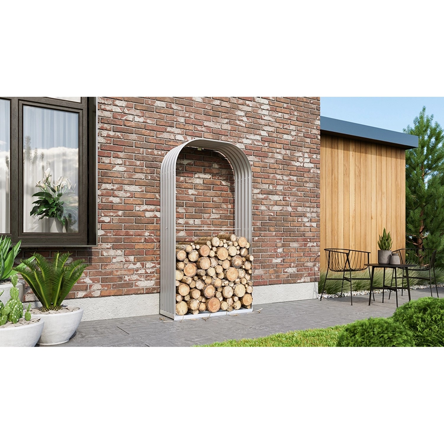 Vitavia Kaminholzregal Ardor 401 hoch Zinkalum