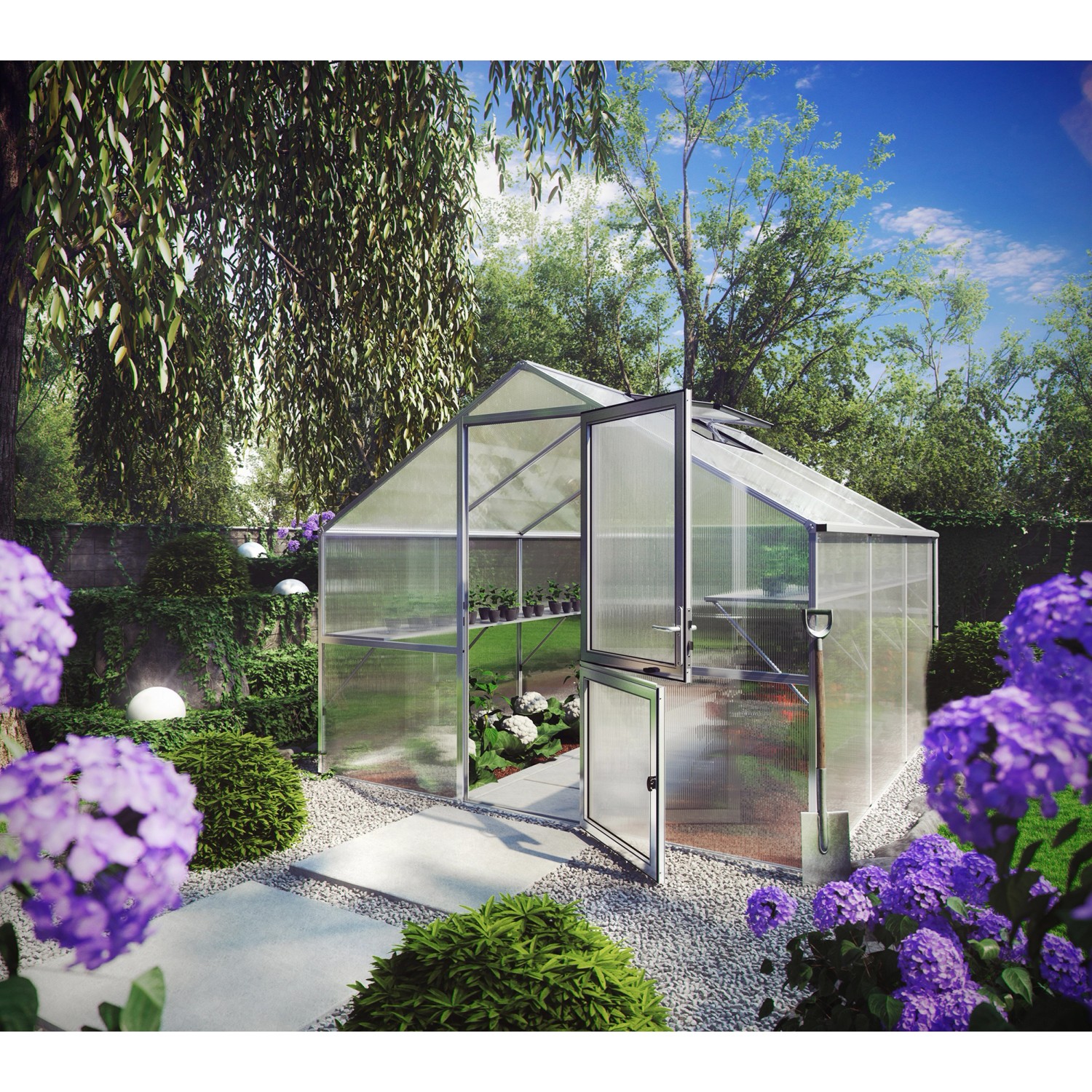 KGT Gewächshaus Orchidee Alu blank 9,59 m²