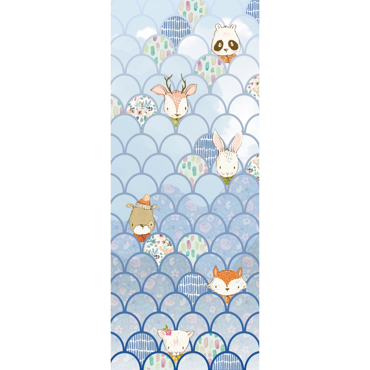 Komar Fototapete Vlies Shelly Bluewave Panel 100 x 250 cm 100 x 250 cm