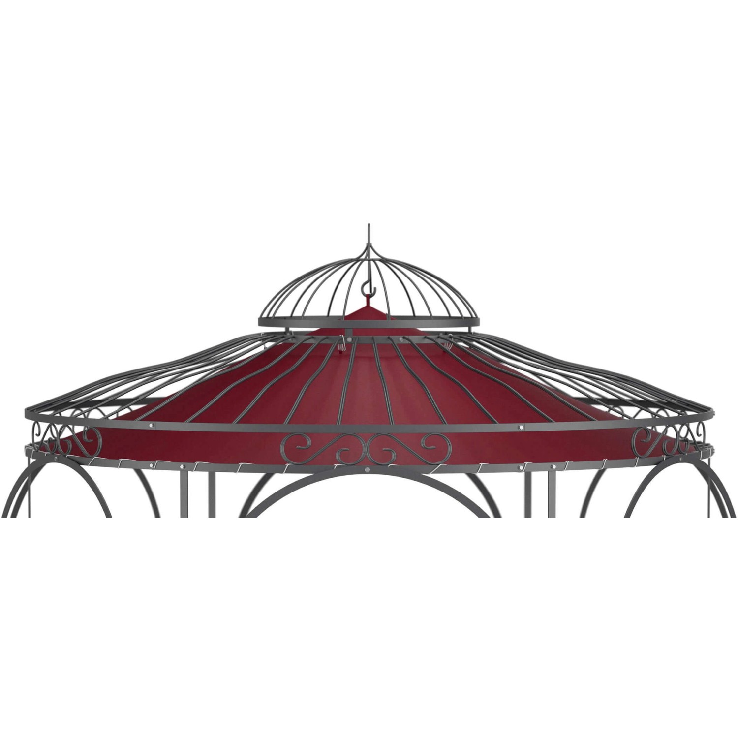 Eleo Sonnensegel Milano Ø 290 cm  für Pavillon Milano Weinrot