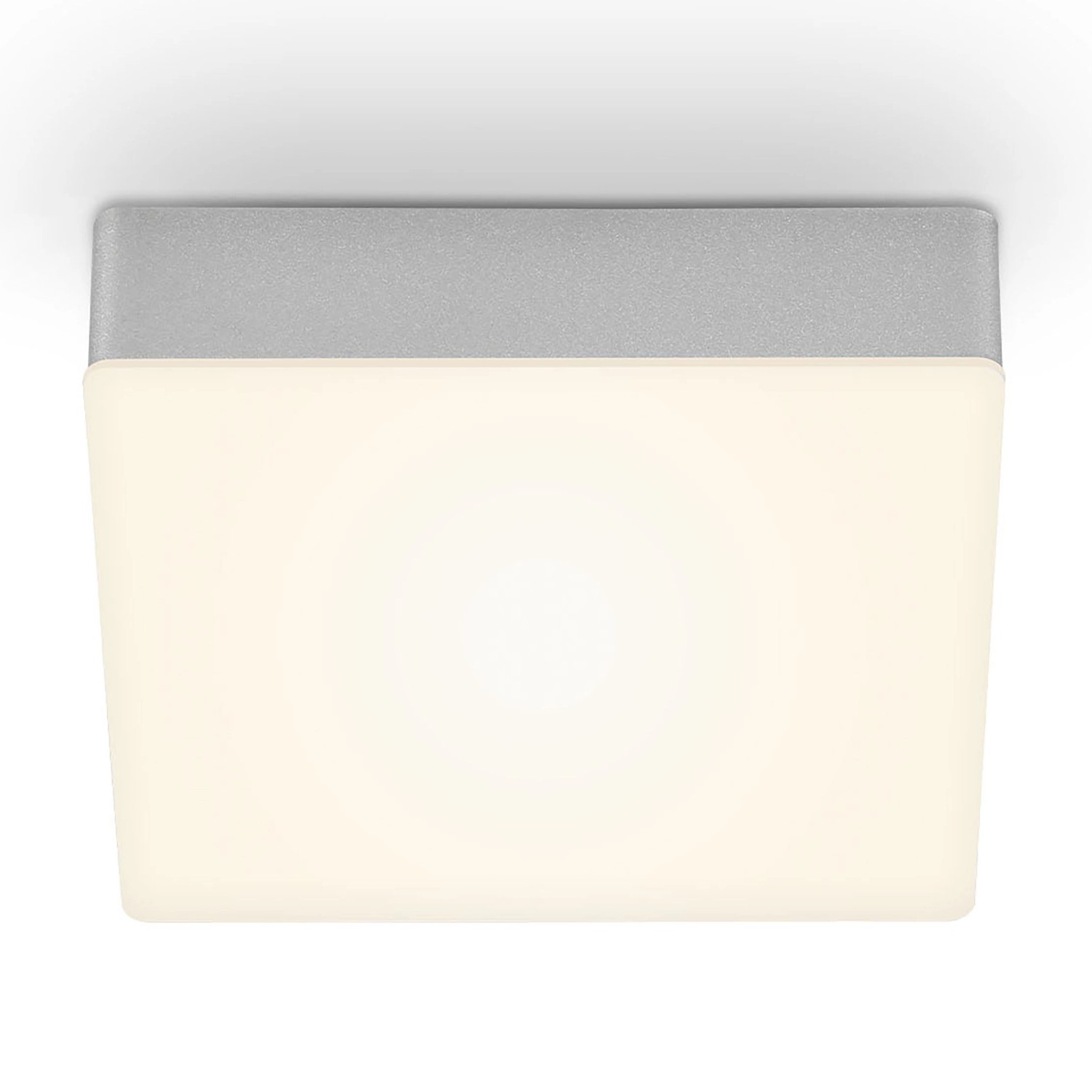 Briloner LED Aufbauleuchte Flame Rahmenloses Design 15,7 cm x 3,6 cm Silber