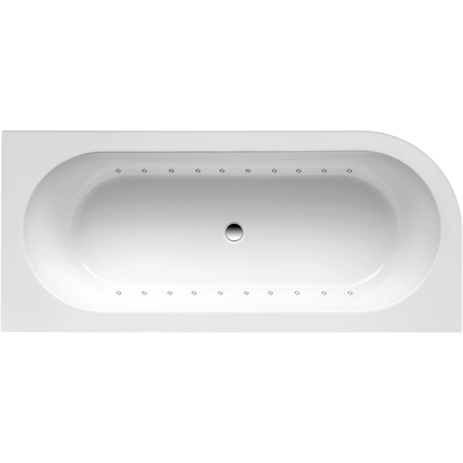 Ottofond Whirlpool Links Modena Corner Komfort-Lightsystem 178 cm x 78 cm Weiß
