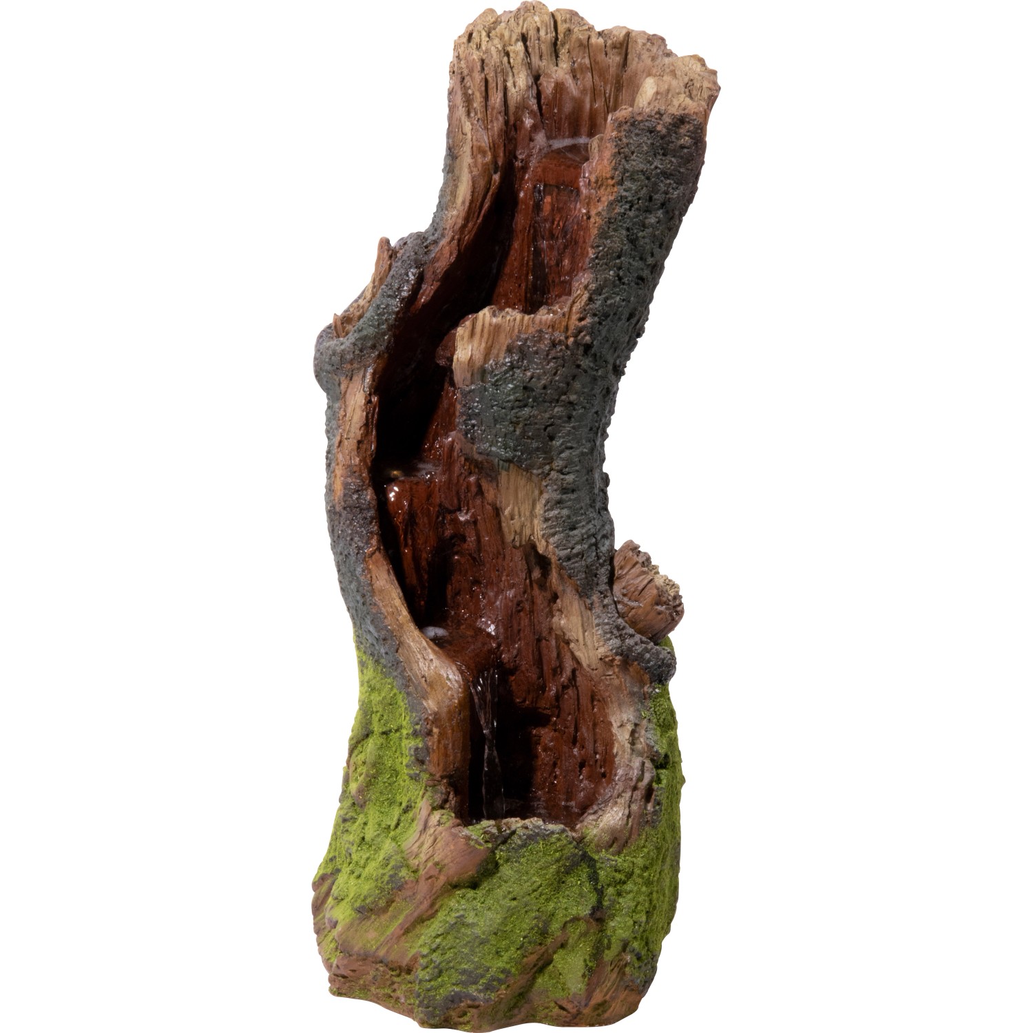 Dobar Design-Gartenbrunnen XL Baumstamm gewunden inkl. Pumpe