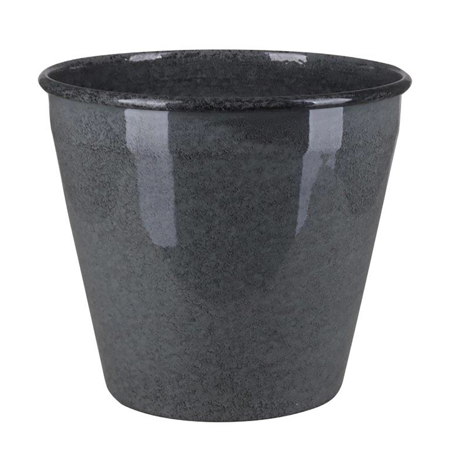 A.H.G. Metall-Topf mit Ablaufstopfen Ø 17 cm cm x 14 cm Anthrazit