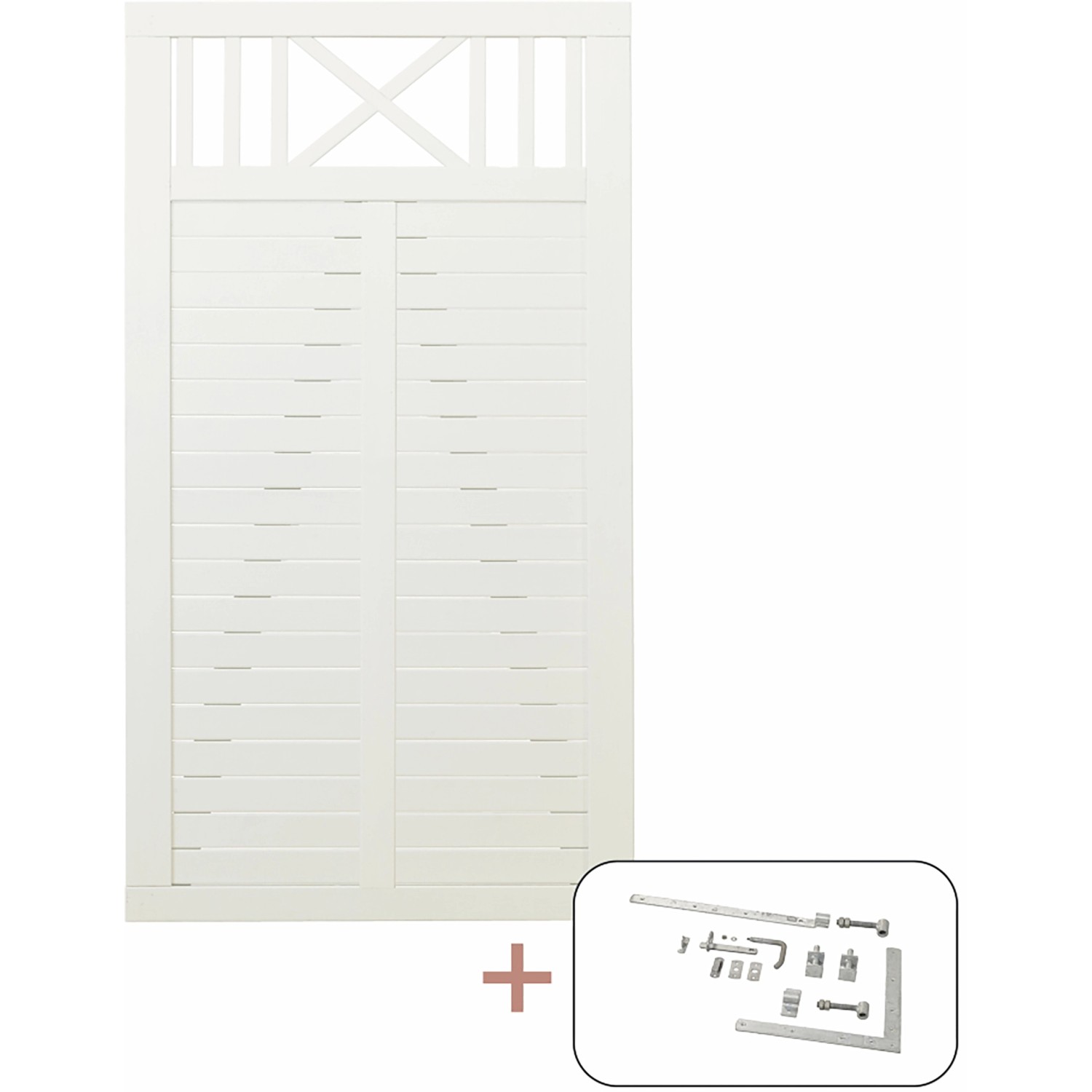 Plus Holz Einzeltor Nostalgi Nadelholz Weiß 100 cm x 180 cm