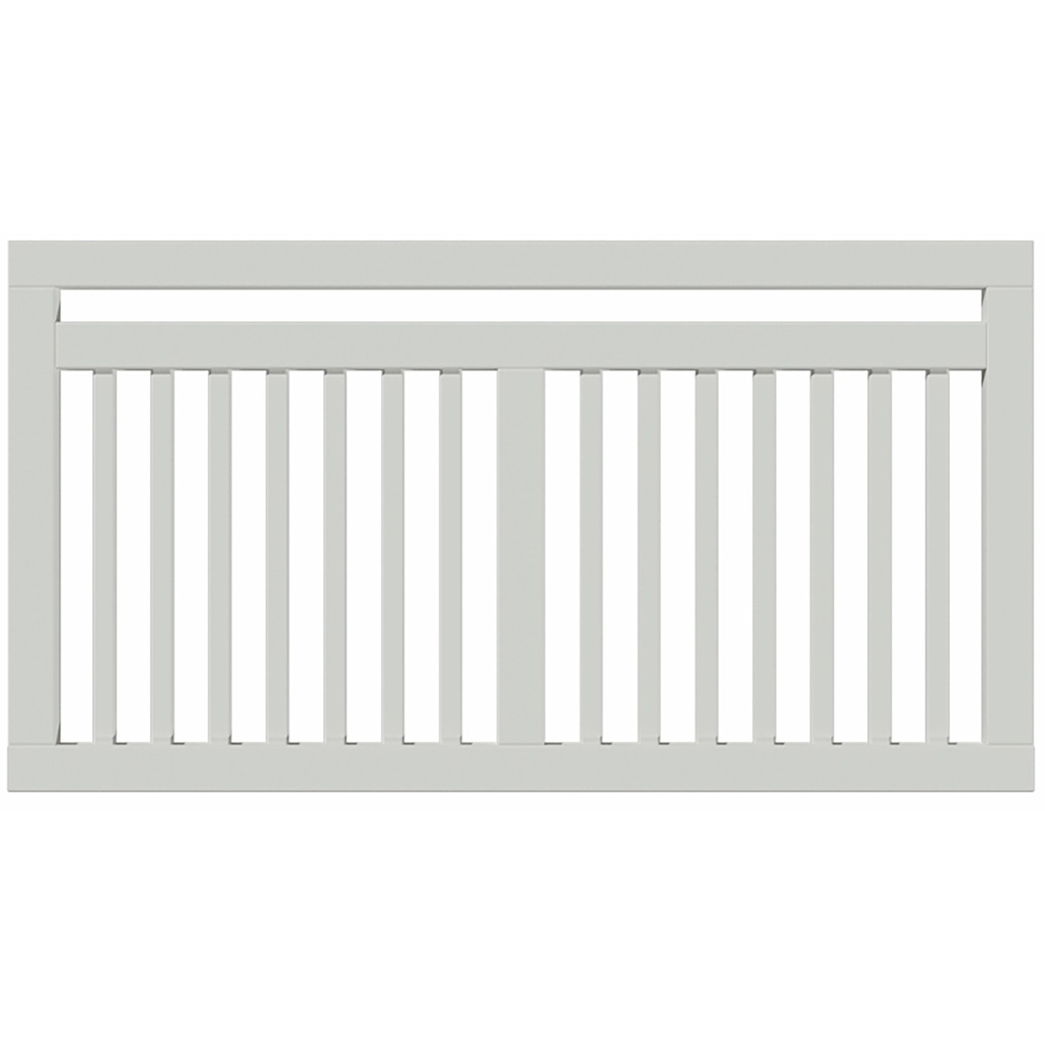 Plus Holz Vorgartenzaun Linea Nadelholz Weiß 150 cm x 80 cm