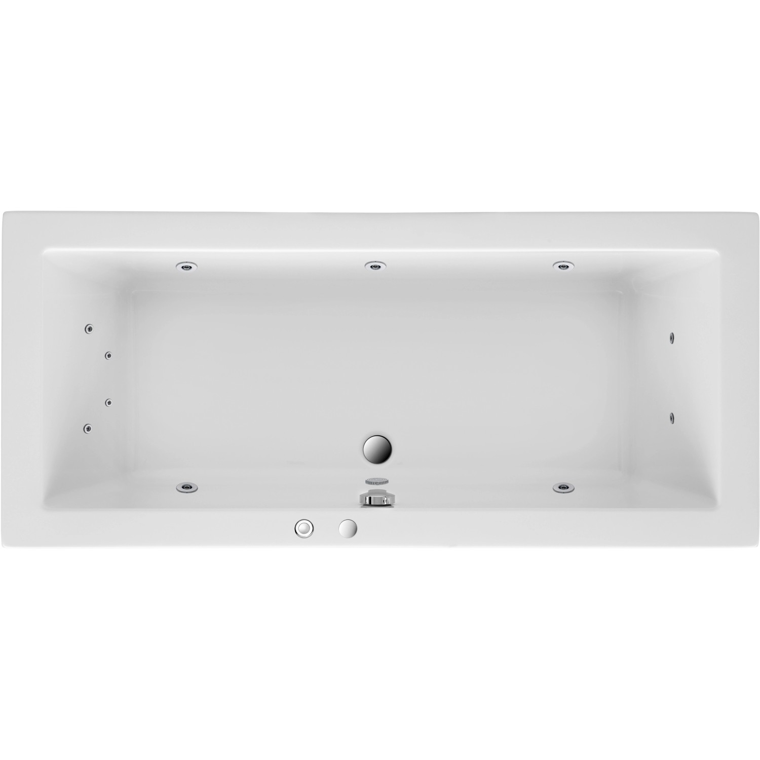 Ottofond Whirlpool Cubic Komfort 170 cm x 75 cm Weiß