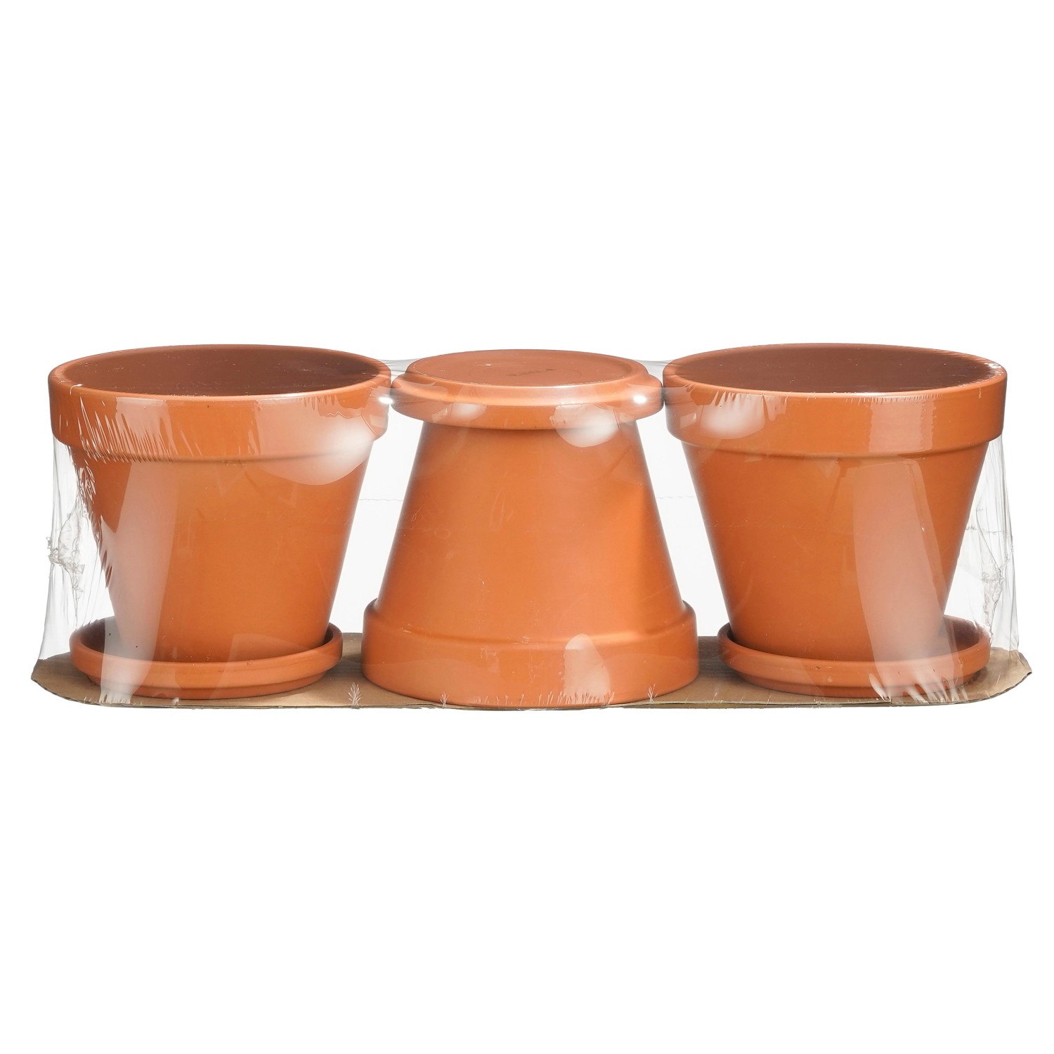 Mica Decorations Topf 3er-Set mit Schüssel Stan 13,5 cm x Ø 12,5 cm Terracotta