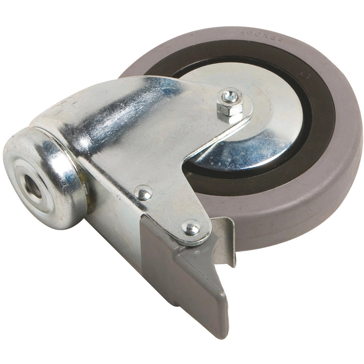 App.-Lenkrolle mit Rückenloch, Feststeller und Kugellager Ø 100 mm 55 kg