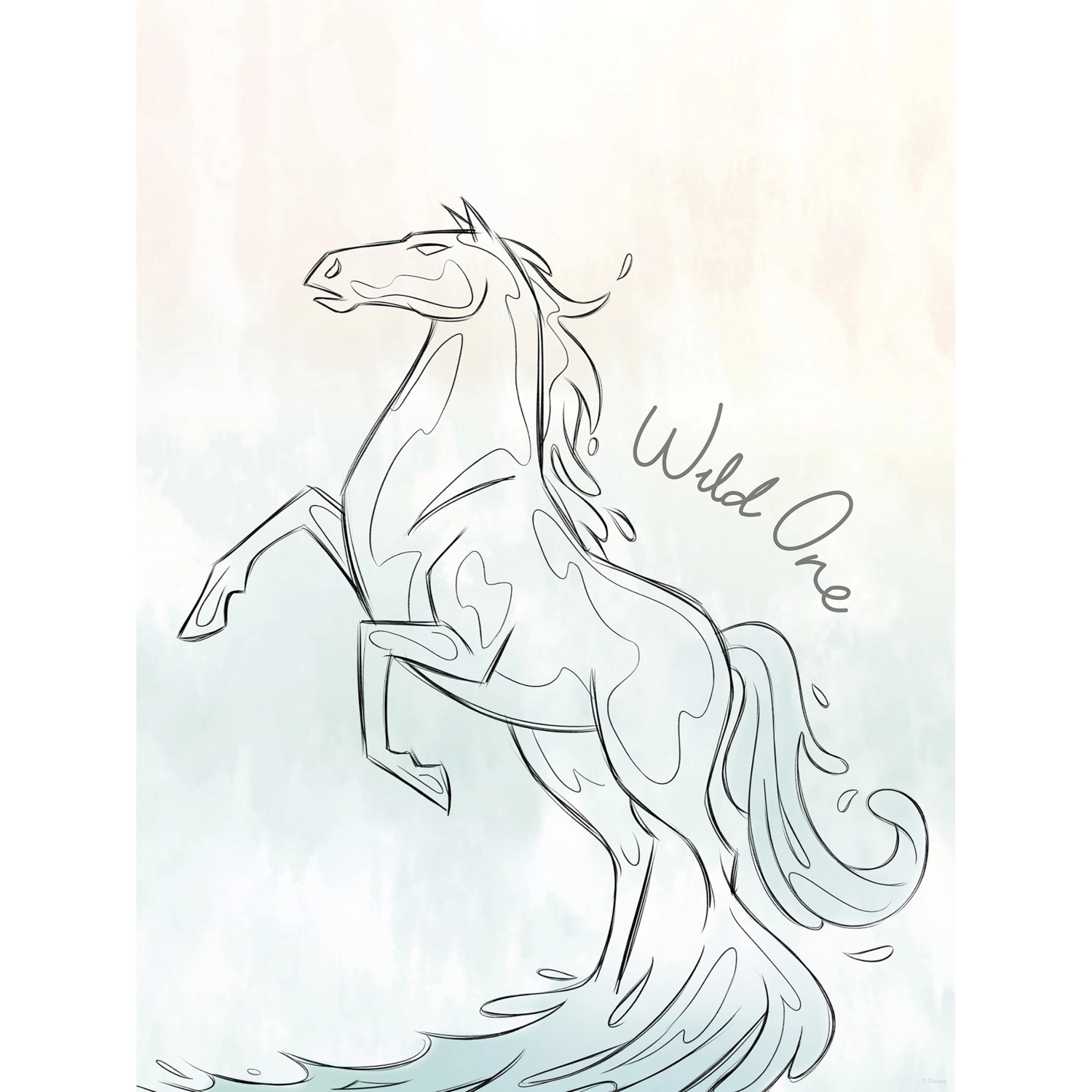 Komar Wandbild Disney Frozen Blue Lights 30 cm x 40 cm Beige