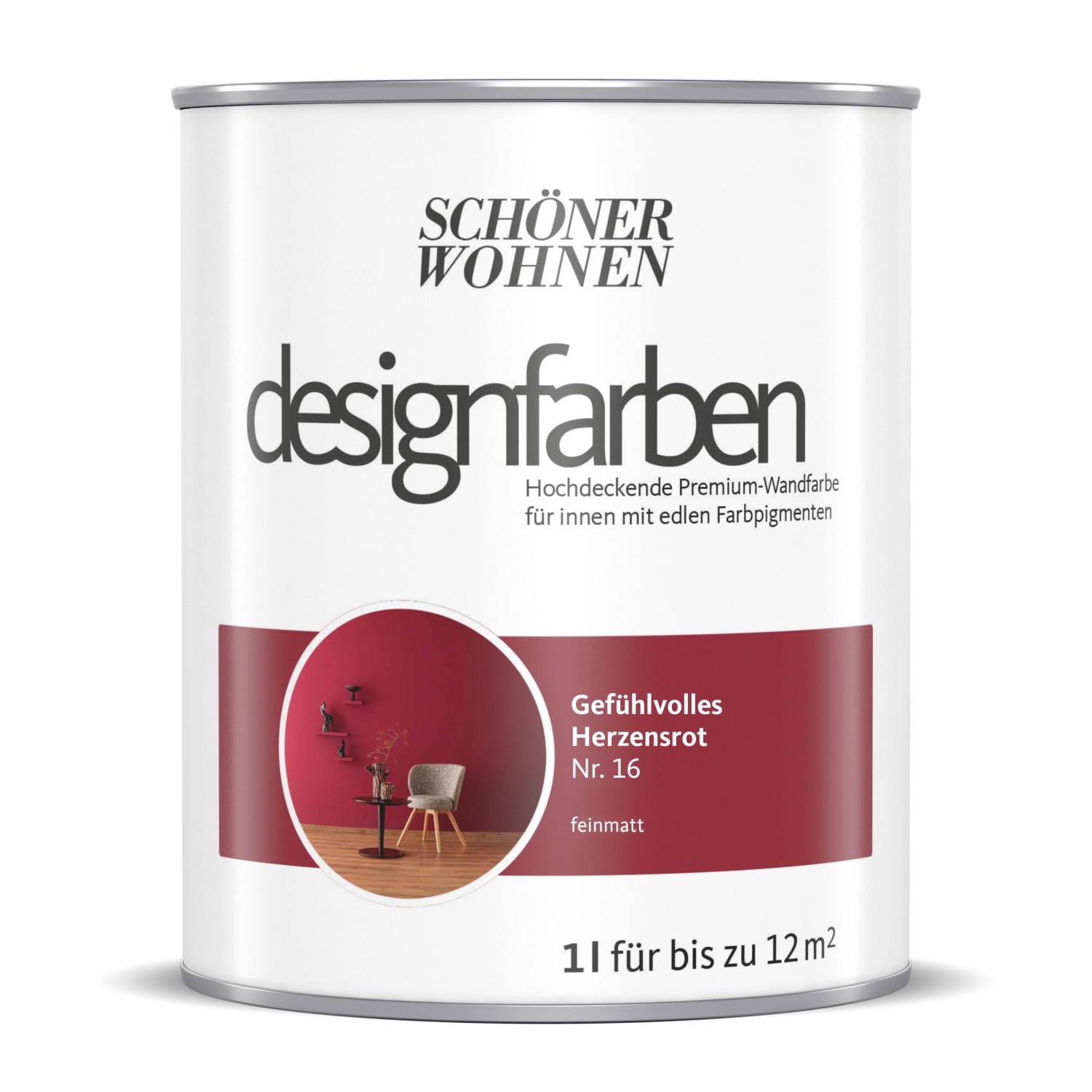 Schöner Wohnen Designfarben Gefühlvolles Herzensrot 1 l