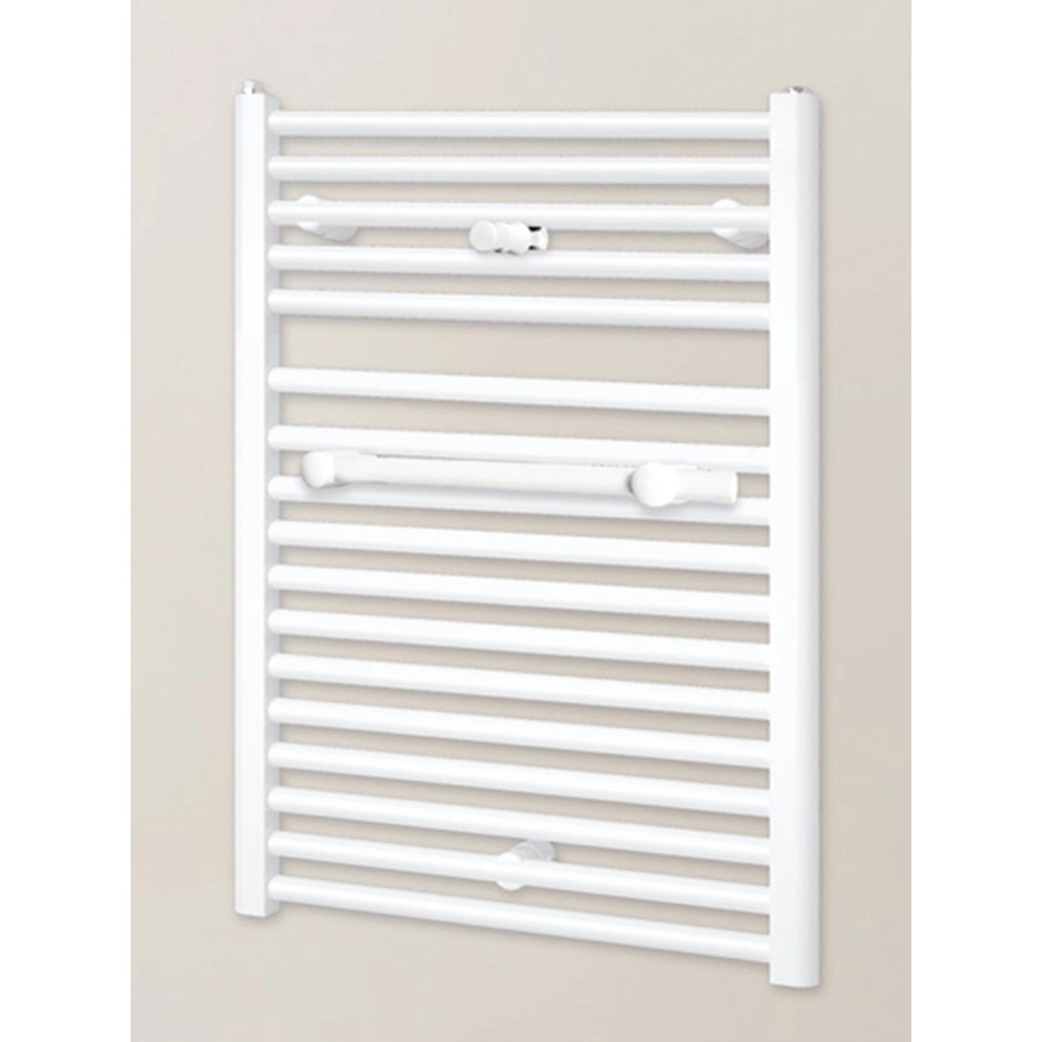 Schulte Design-Heizkörper Köln mit Anschluss von unten 532 W Alpinweiß