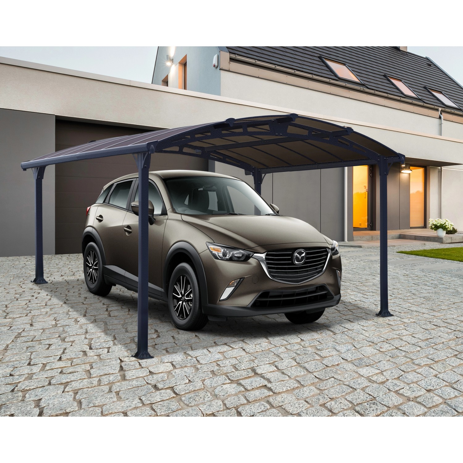 Canopia Carport Arcadia 4300 Anthrazit 360 cm x 440 cm