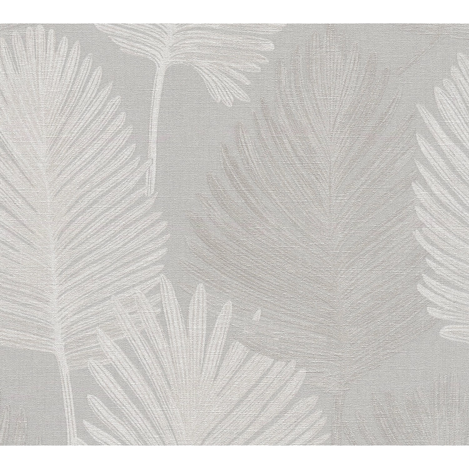 A.S. Creation Vliestapete Floral Blätter 10,05 m x 0,53 m Grau FSC®