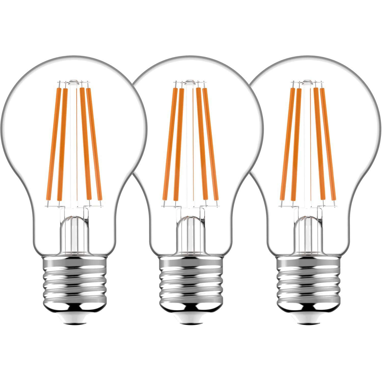 LED-Leuchtmittel E27 Klassisch A60 7 W 806 lm Ø 6 cm x 108 cm 3er-Set