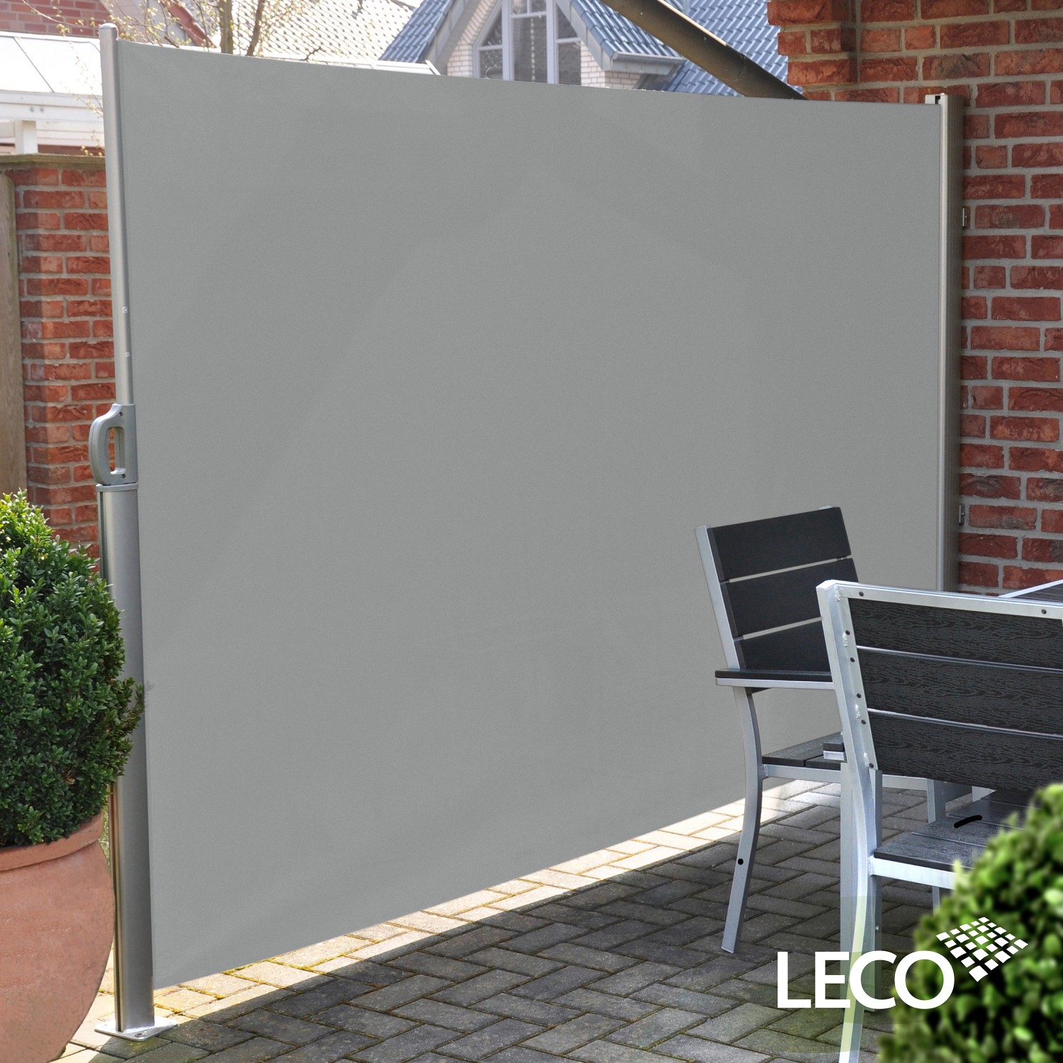 Leco Seitenmarkise 1,80 m x 3 m Lichtgrau