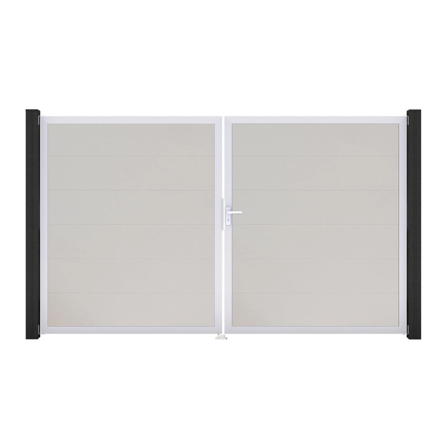 GroJa Steckzaun Tor BasicLine DIN Rechts EV1 Weiß