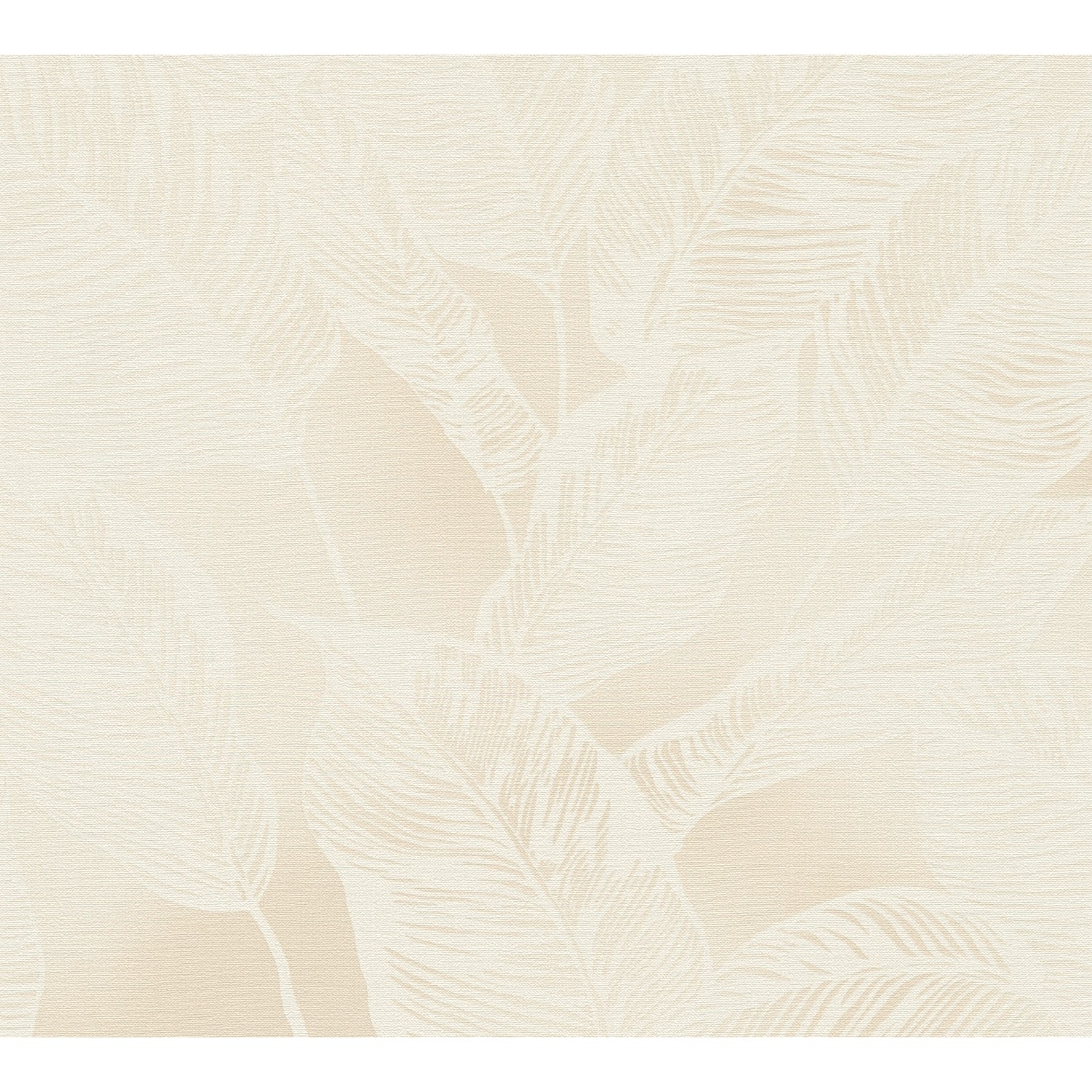 Vliestapete D'eco Wohngesund PVC phthalatfrei Blätter Beige FSC®