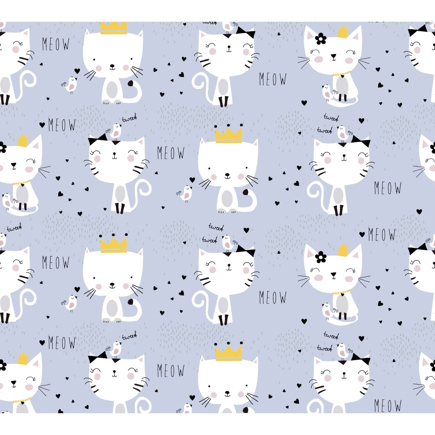 Vliestapete Tapete mit Tieren Kinderzimmertapete Grau Weiß FSC®