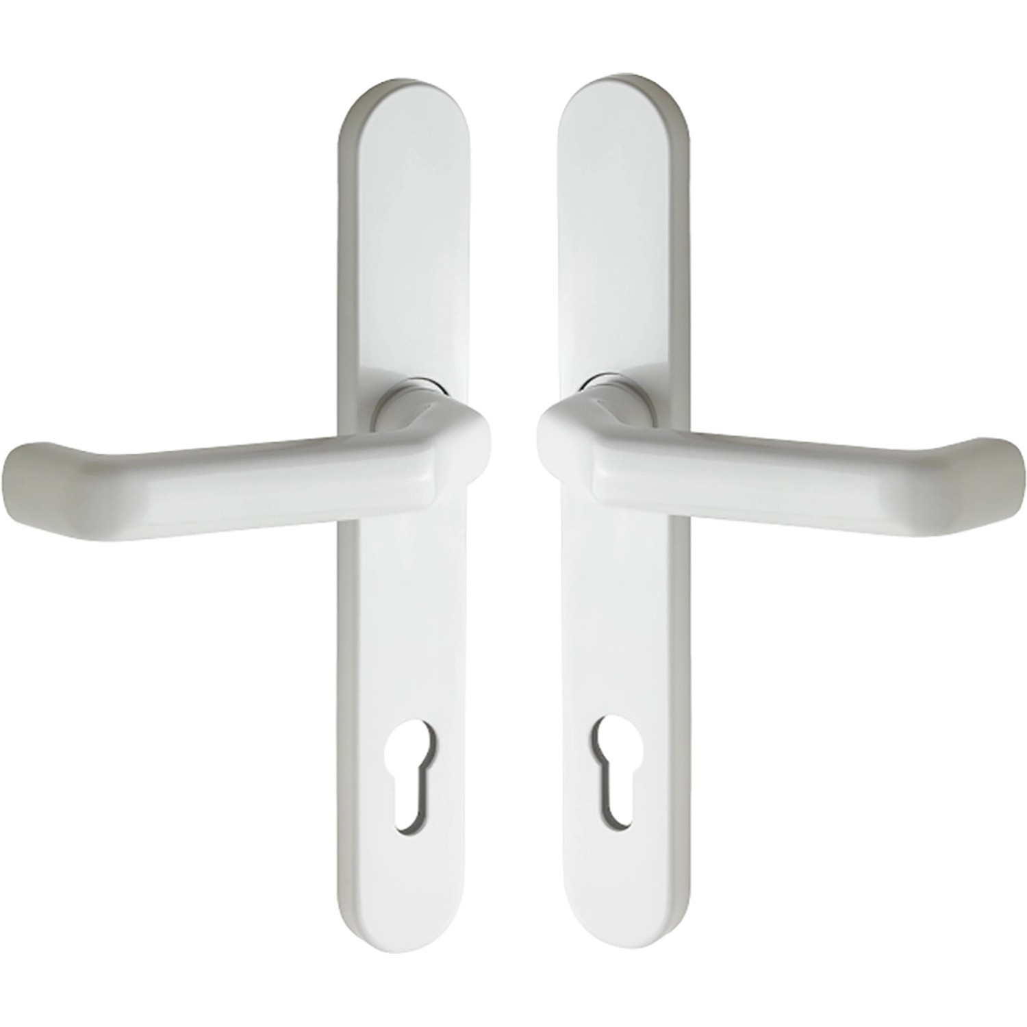 Splendoor Haustürdrückergarnitur Langschild Drücker-Drücker Weiß PZ 92 mm