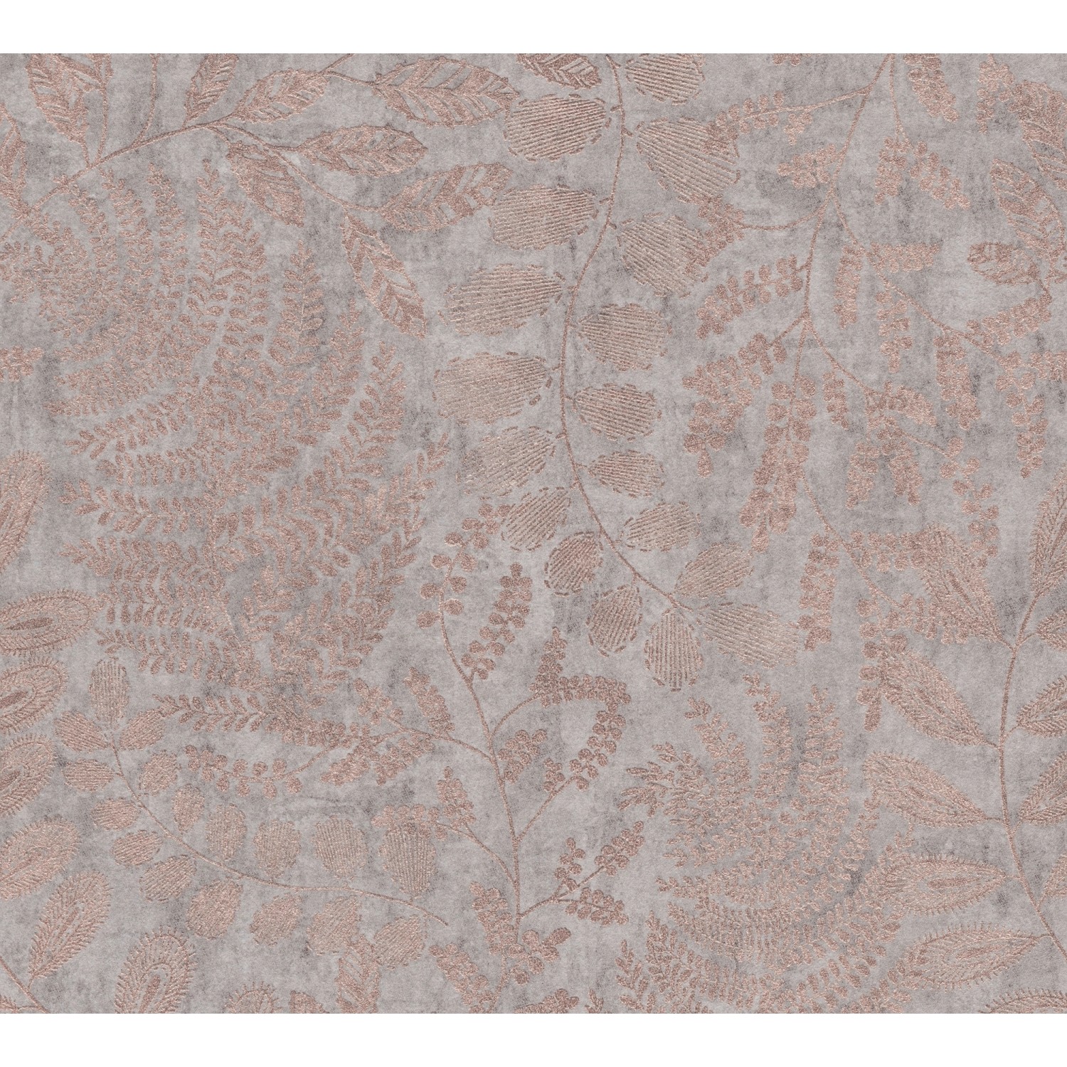 A.S. Création Vliestapete Blätter Grau Rosa