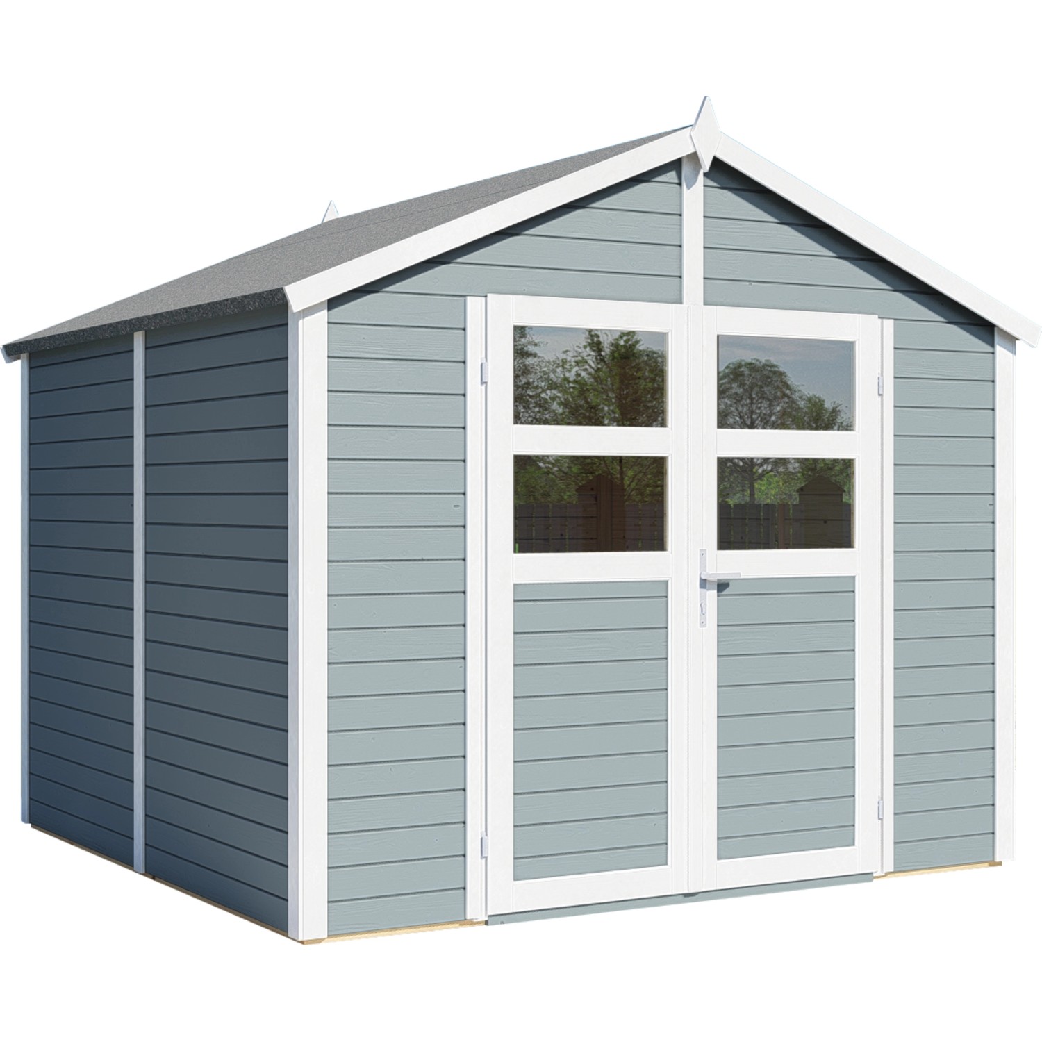 Bertilo Gartenhaus Visby 4 Grau 239 cm x 244 cm FSC®