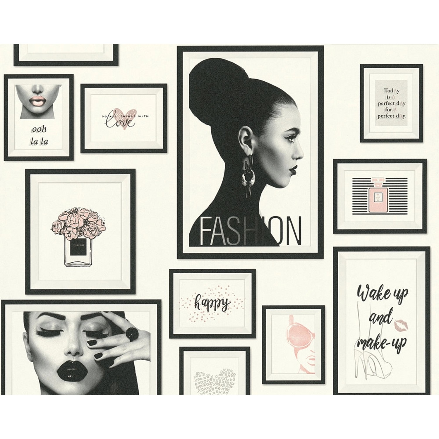 A.S. Creation Vliestapete Metropolitan Stories Lola Paris Bilderrahmen Schwarz