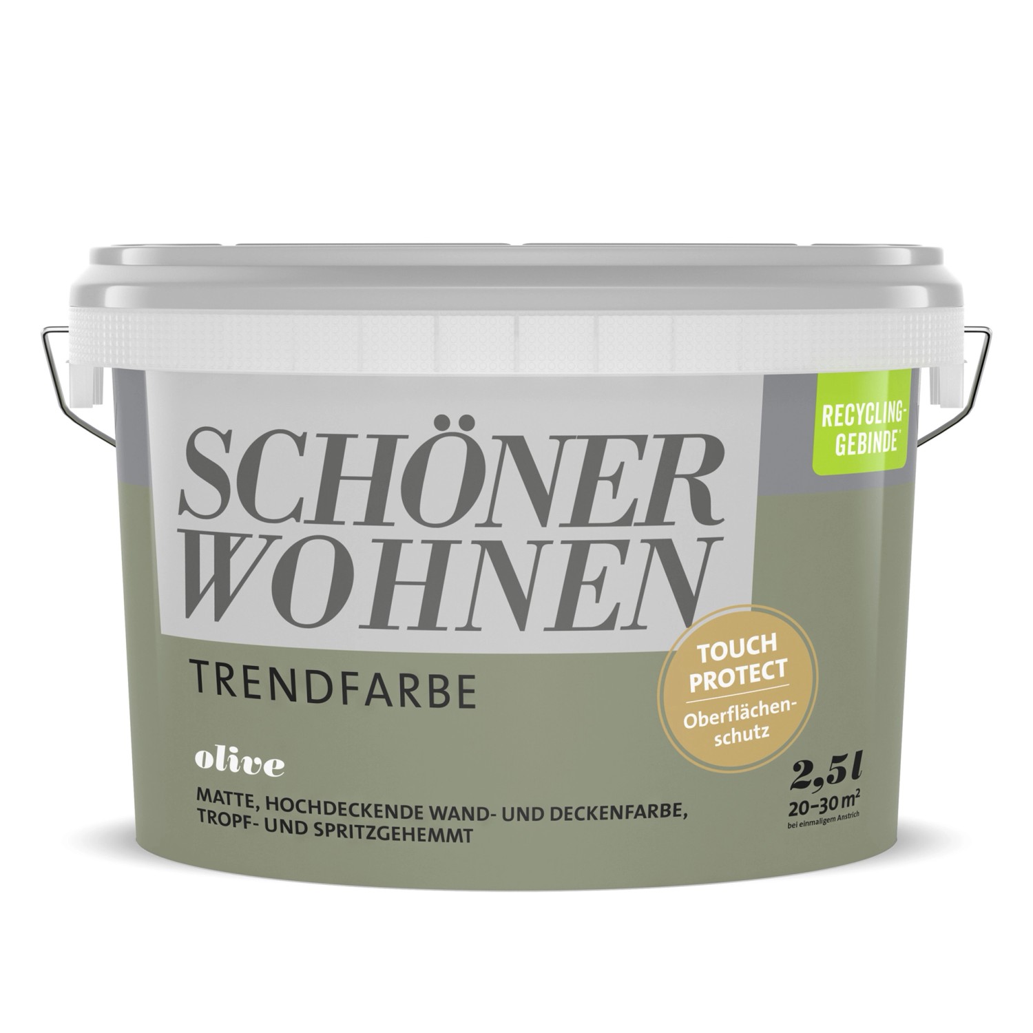 Schöner Wohnen Trend Wandfarbe Olive Matt 2,5 l