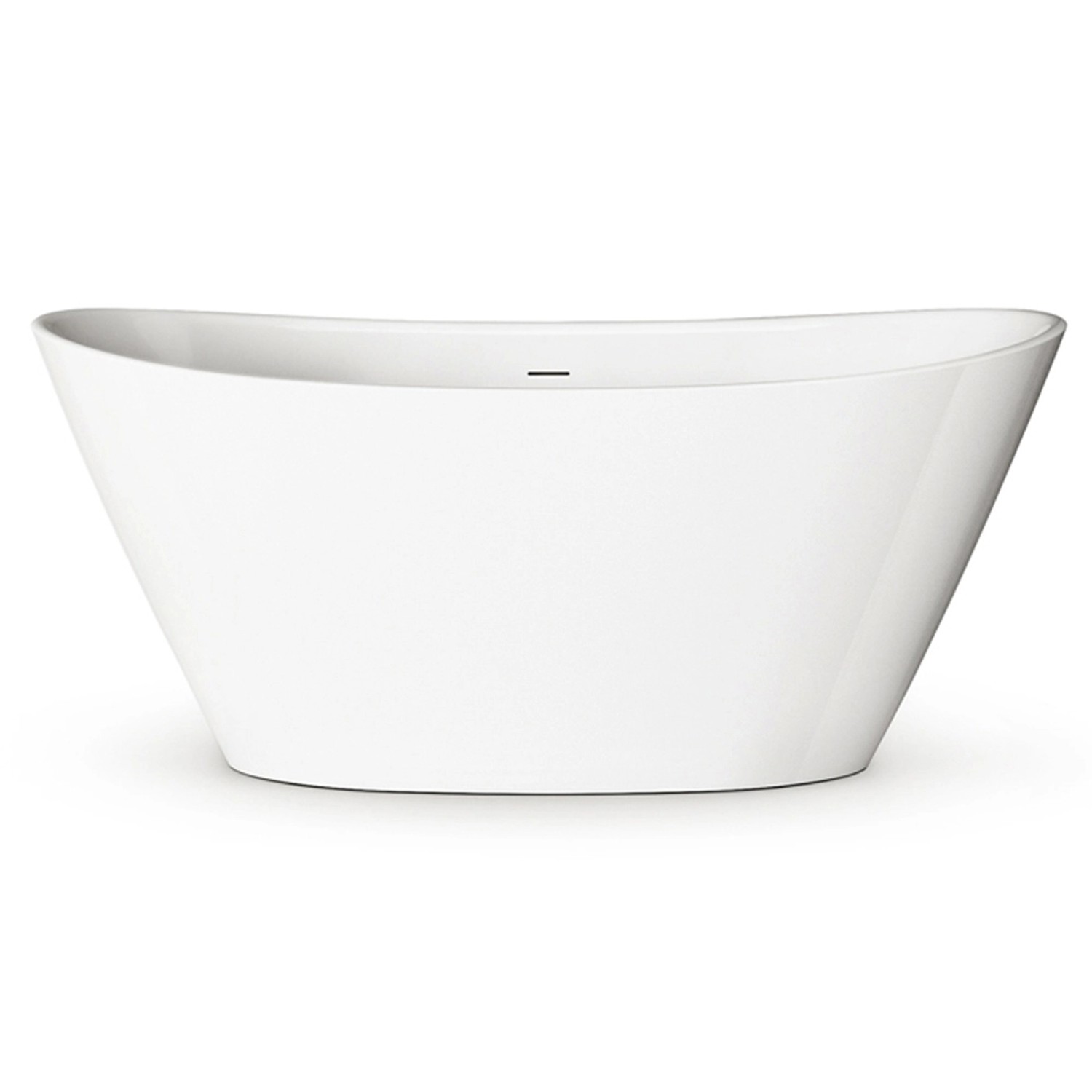 PAA Badewanne Amore aus Mineralguss 160 cm x 85 cm x 71,5 cm Weiß Glanz