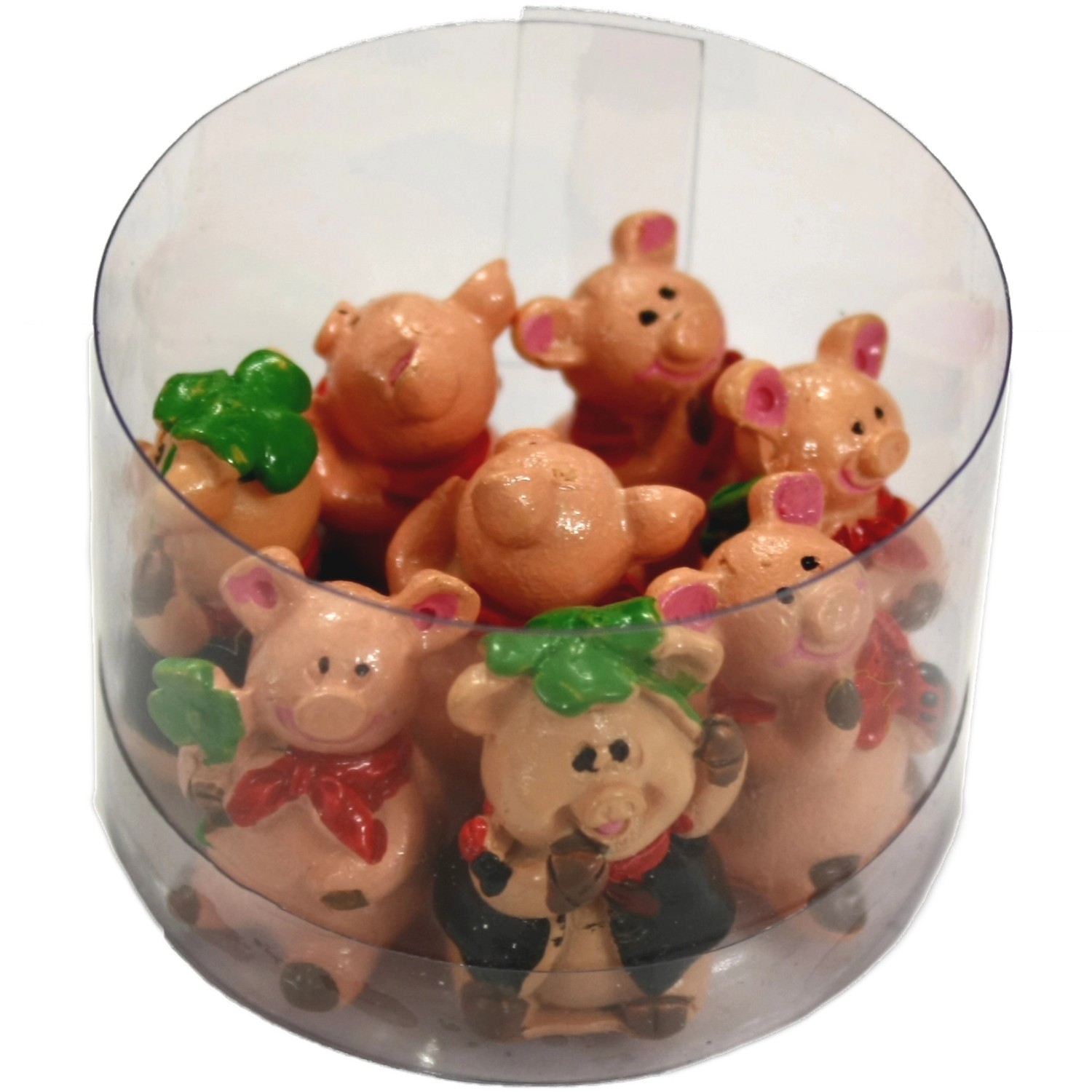 Weihnachtsdekoration Schwein 8er-Set
