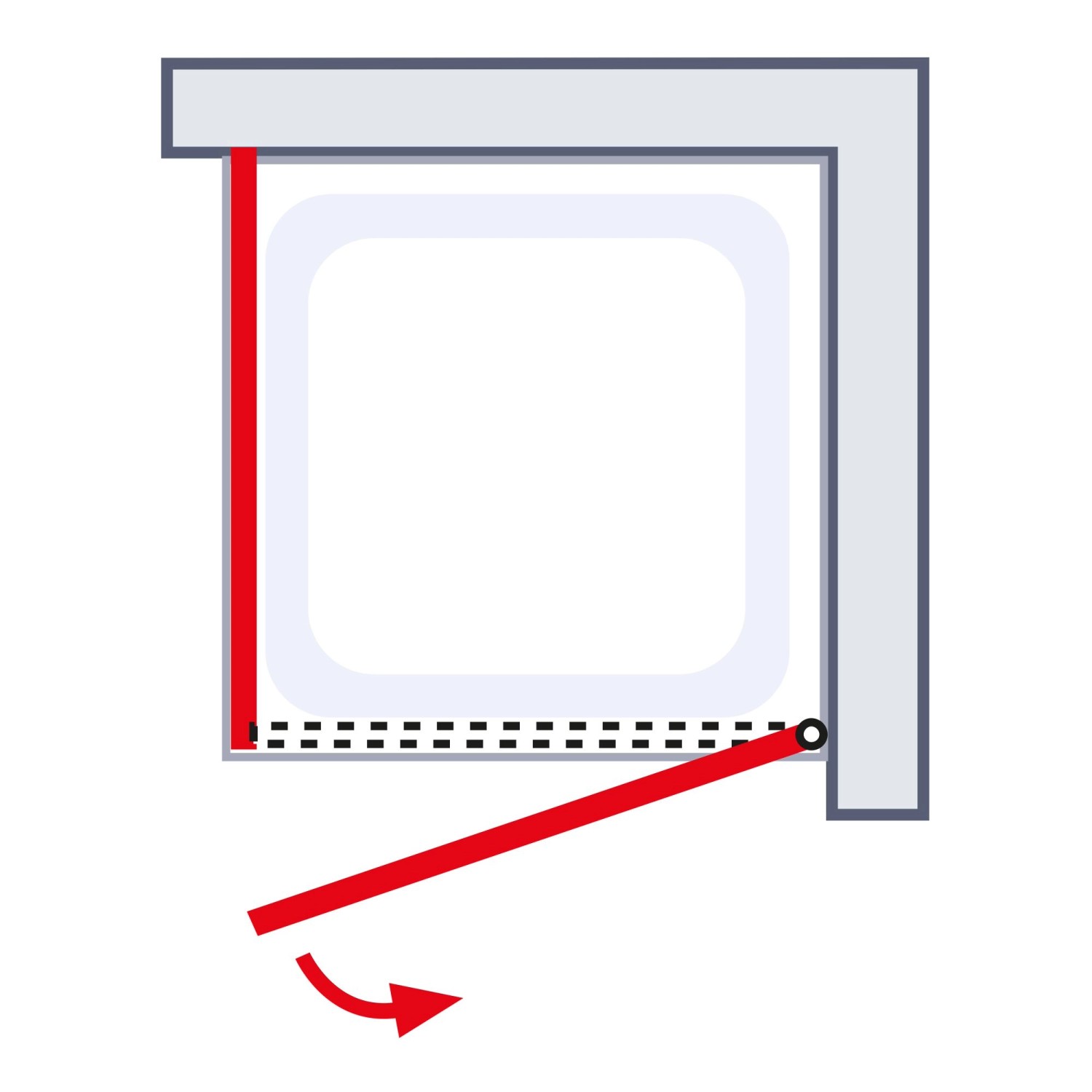Schulte Dusche Drehtür mit Seitenwand Garant 2.0 Alunatur 200x90x90cm Rechts