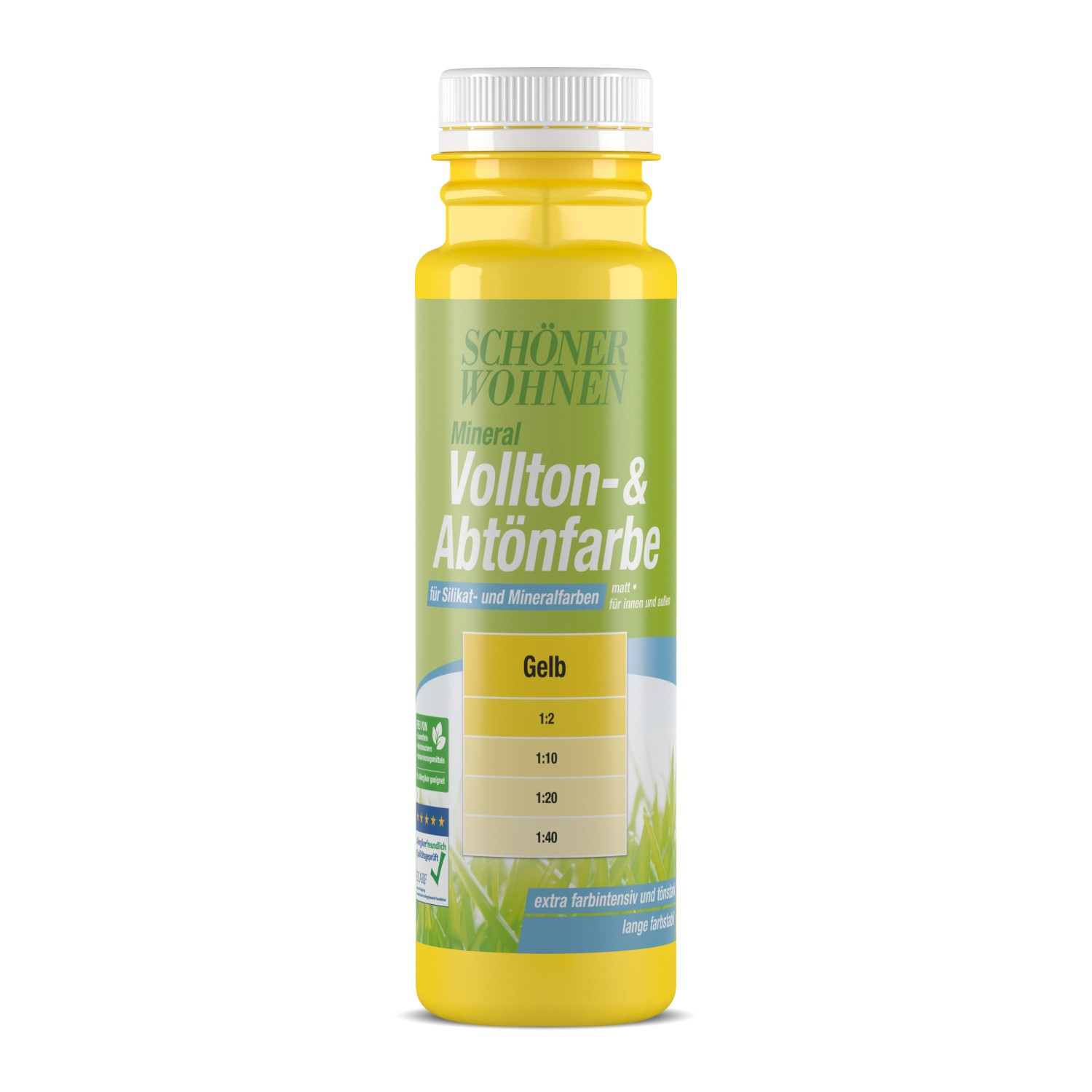 Schöner Wohnen Mineral Vollton- & Abtönfarbe Gelb matt 250 ml