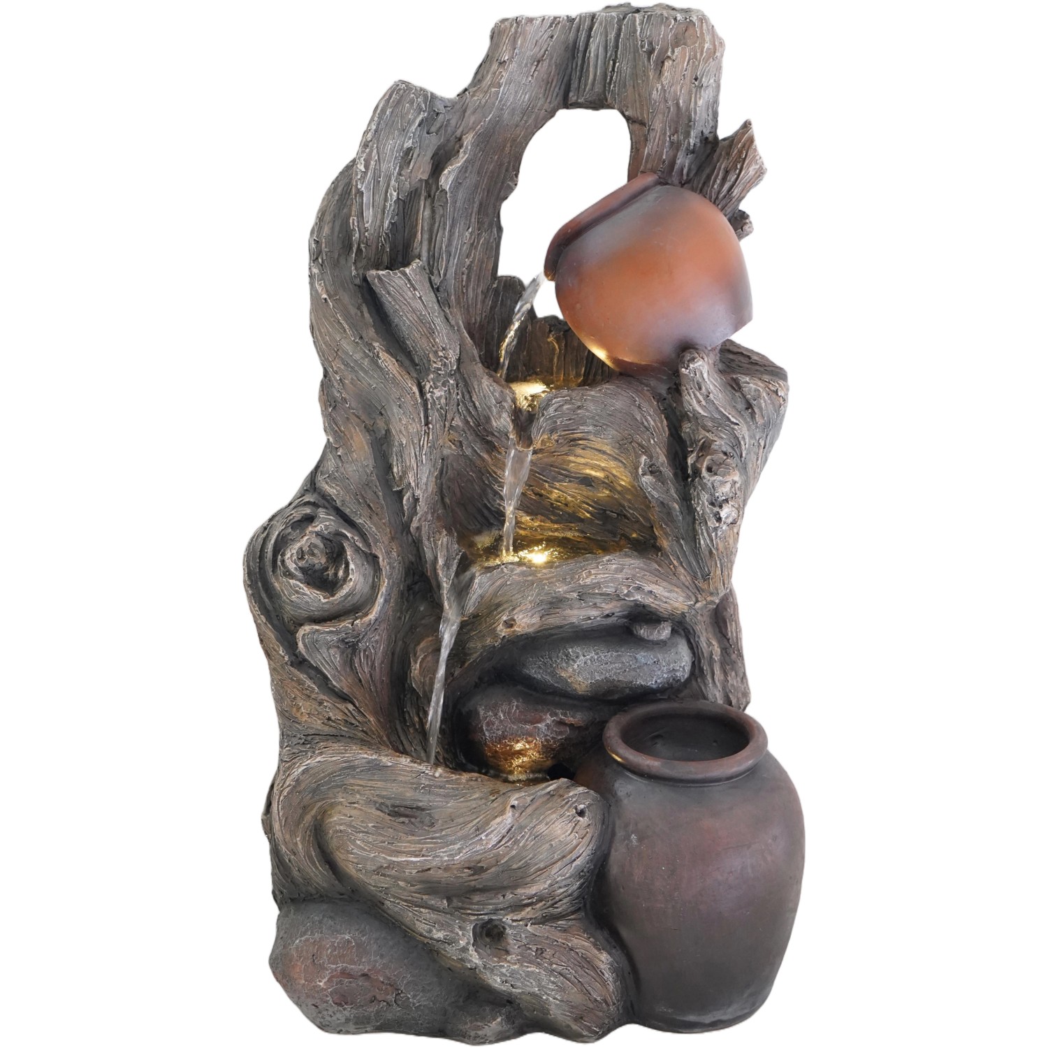 Granimex Wasserspiel Nanda Inkl. Deckel, Pumpe und LED-Beleuchtung