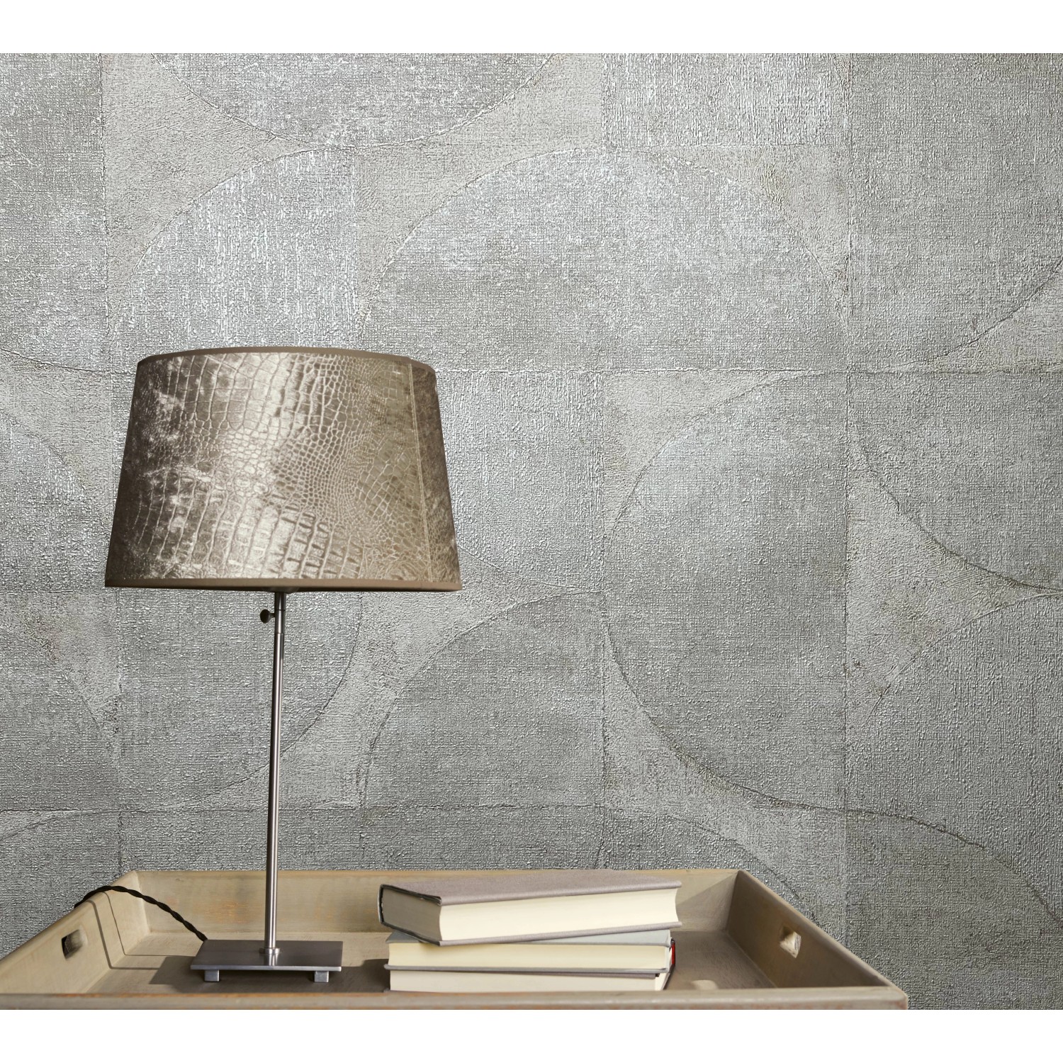 Marburg Vliestapete Vintage Deluxe geometrische Struktur Beige-Pearl FSC®