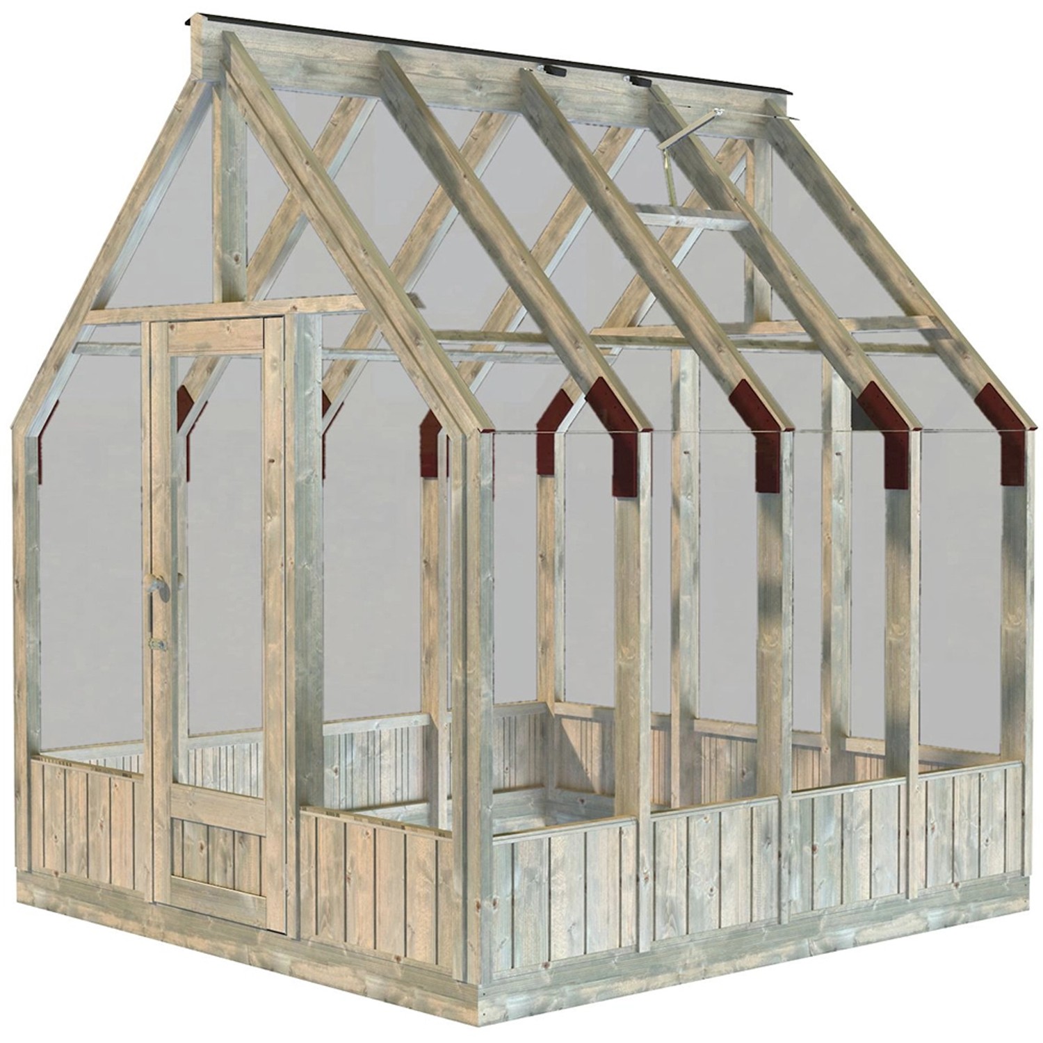 Palmako Gewächshaus Emilia 5 Grau 5,4 m²