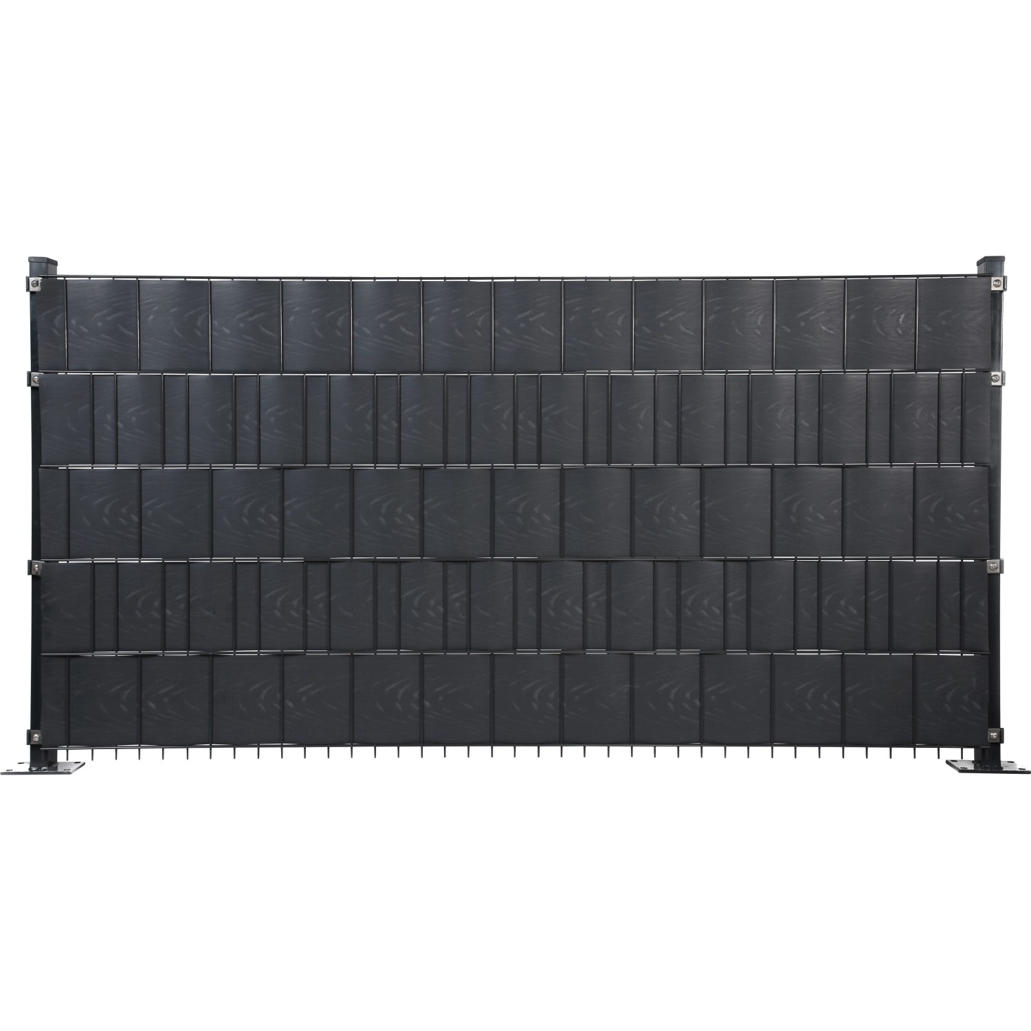 Floraworld PVC-Sichtschutzstreifen Holzoptik 19 cm x 251,5 cm Anthrazit