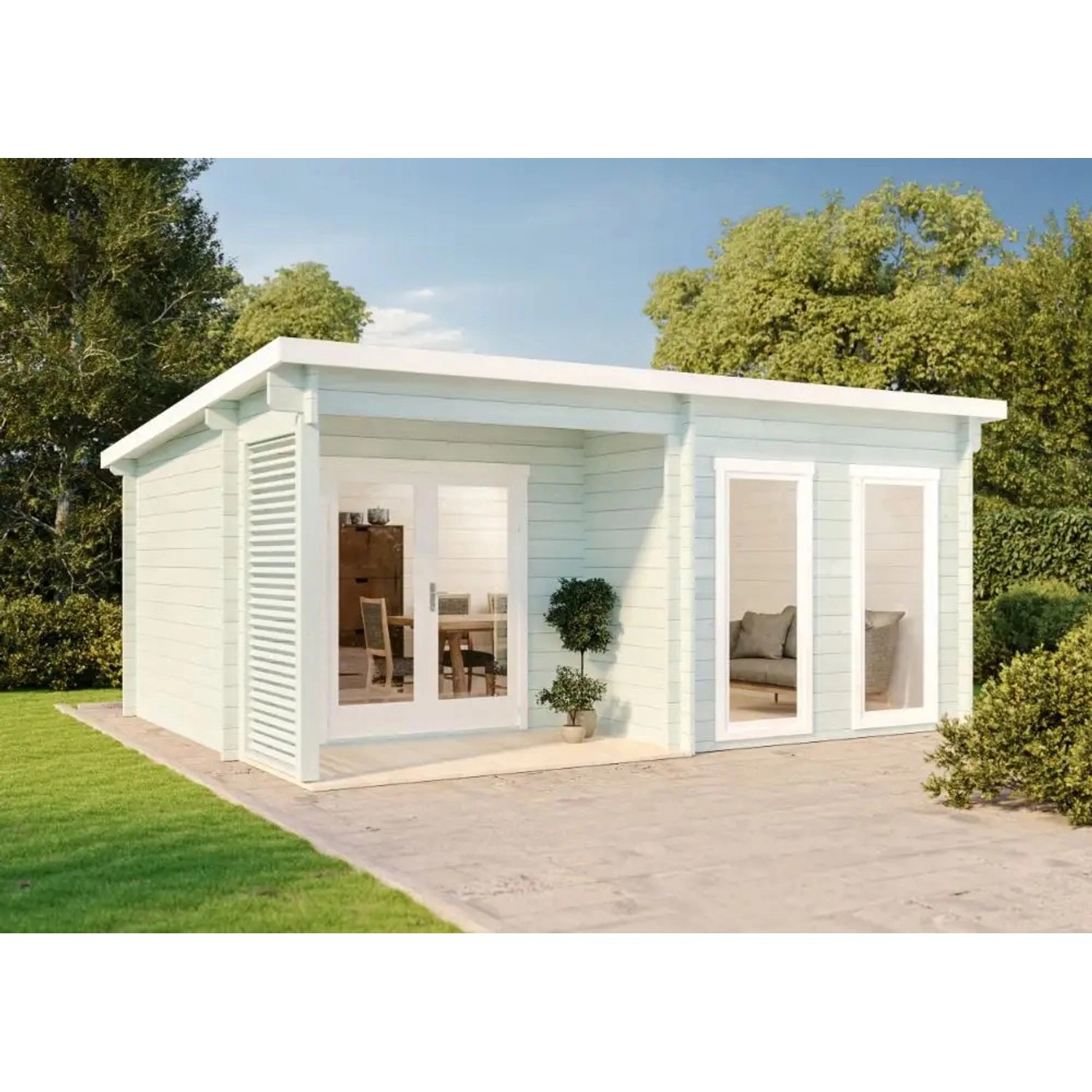 Carlsson Gartenhaus Orkus-44 Pultdach Imprägniert 520 cm x 391 cm