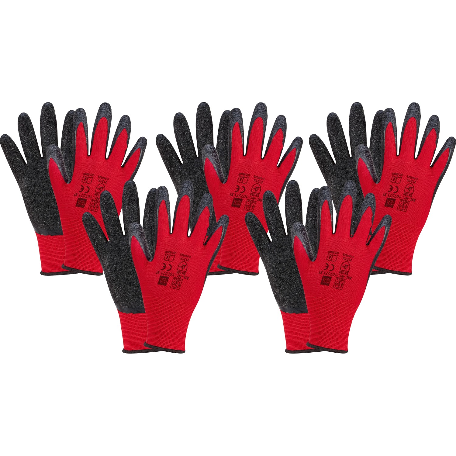 Arbeitshandschuhe Latex Rot 5 Stck. Größe 8