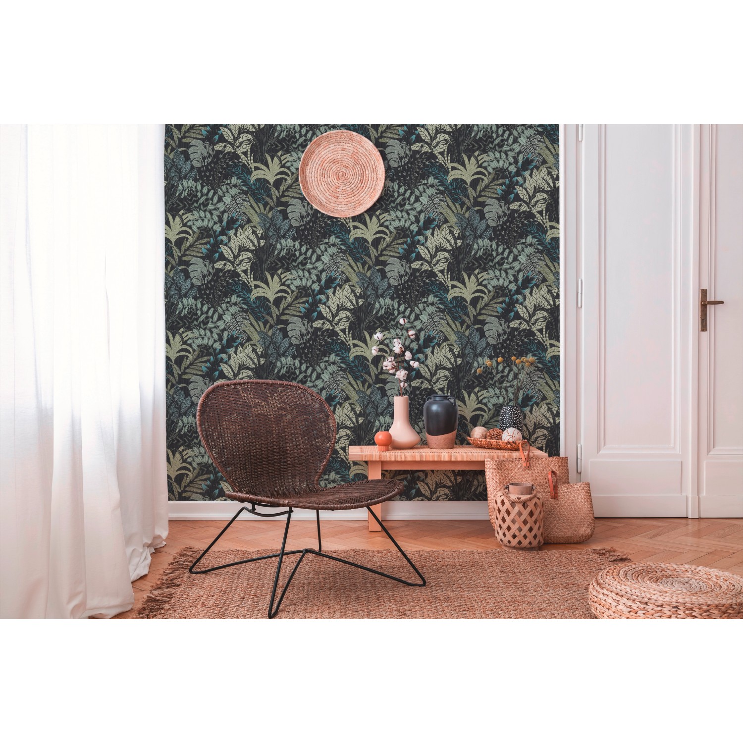 Metropolitan Stories II Vliestapete Pflanzen Savanne schwarz FSC®